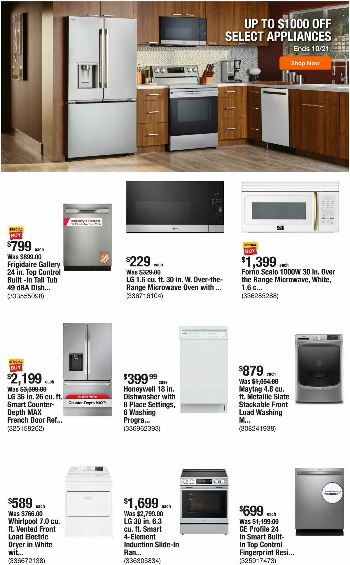 The Home Depot Weekly Ad from October 1