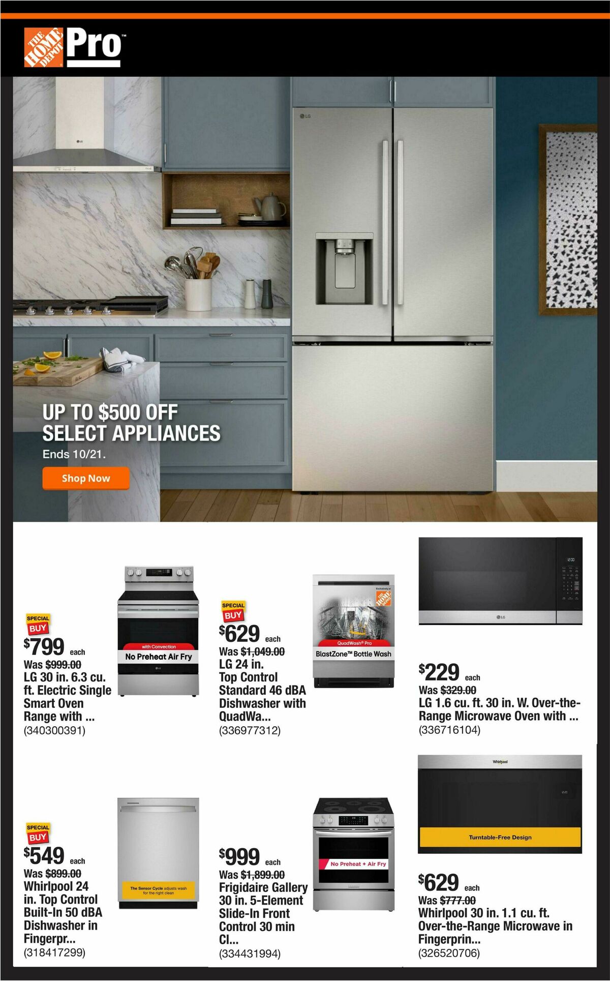 The Home Depot Weekly Ad from October 12