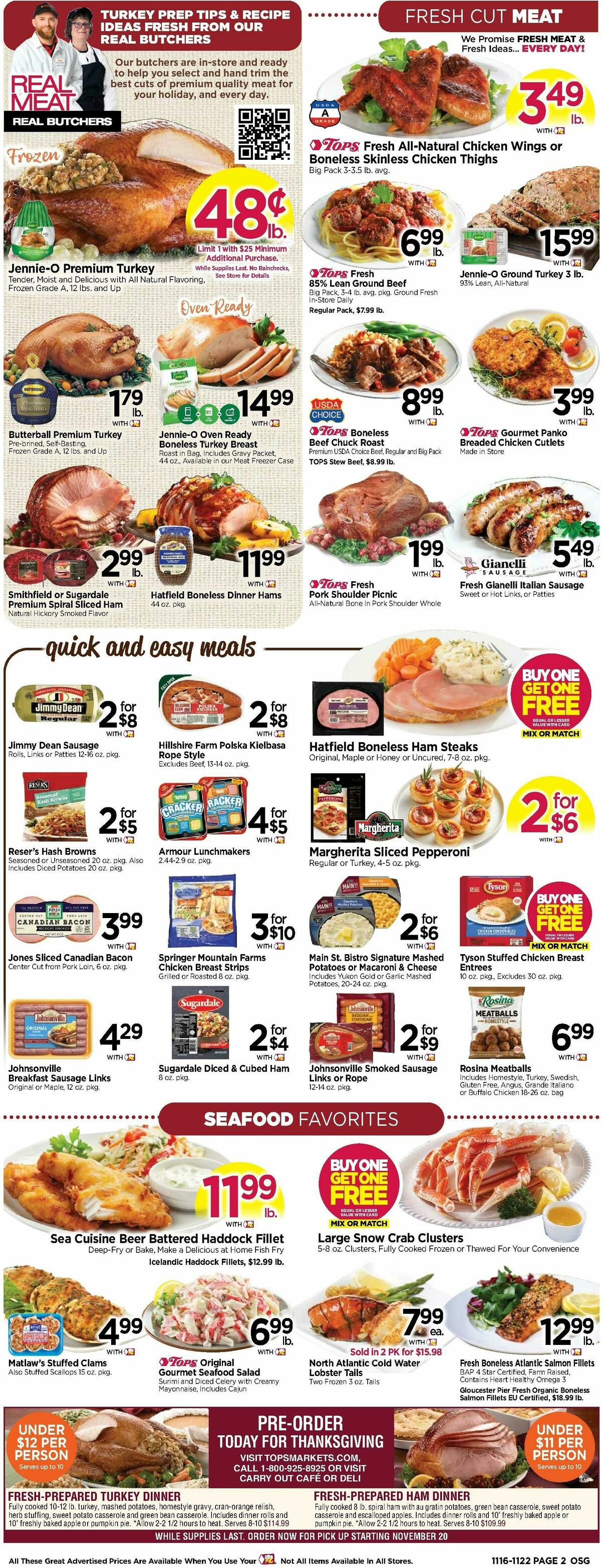 Tops Friendly Markets Weekly Ad from November 16