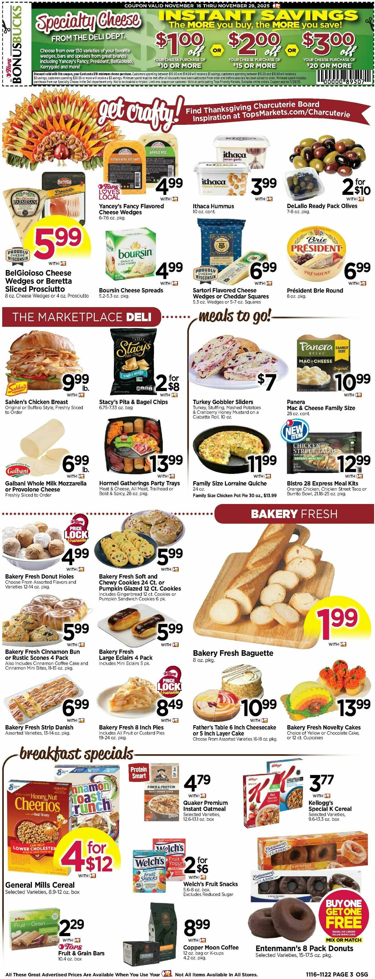 Tops Friendly Markets Weekly Ad from November 16