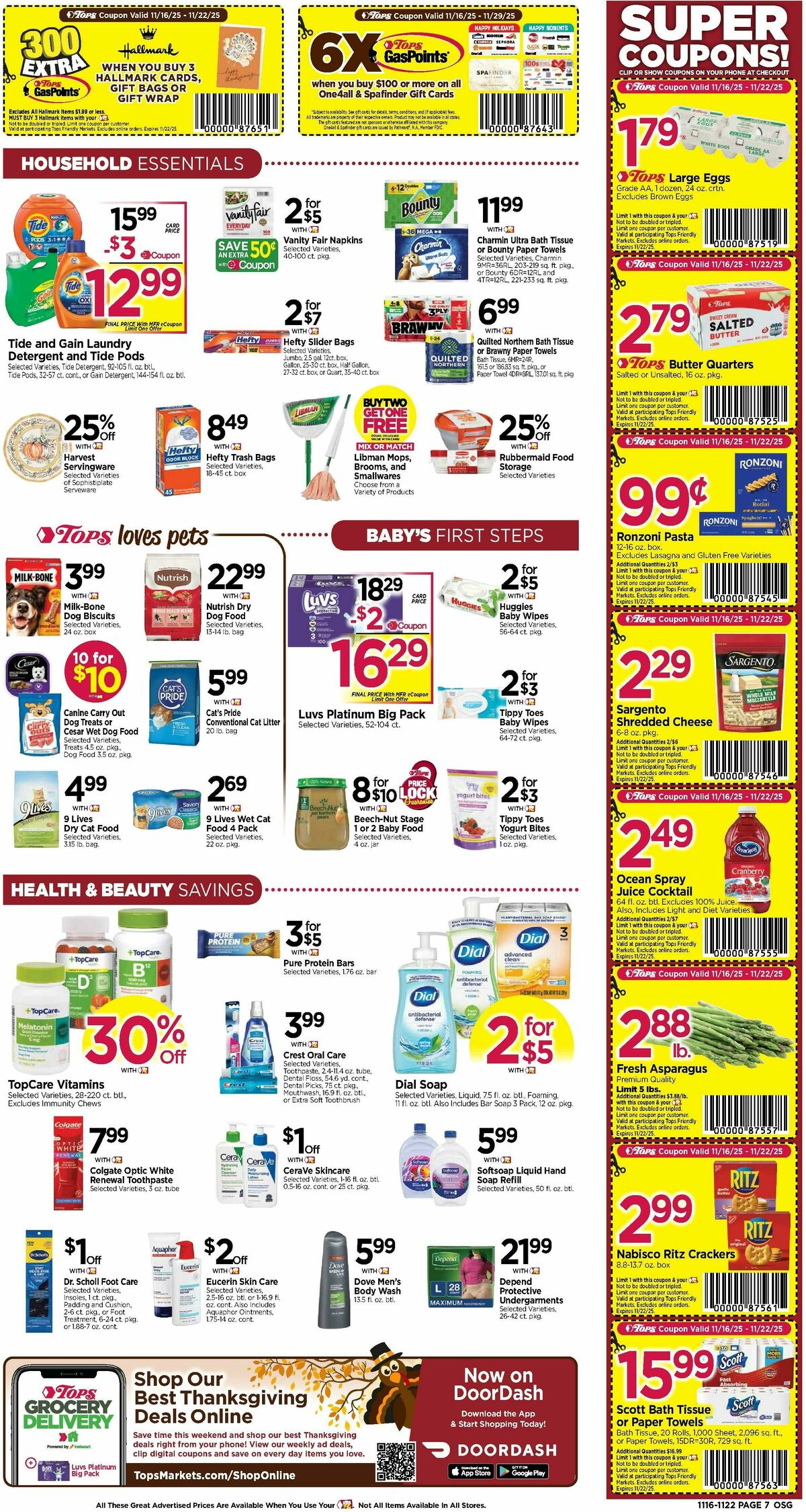 Tops Friendly Markets Weekly Ad from November 16