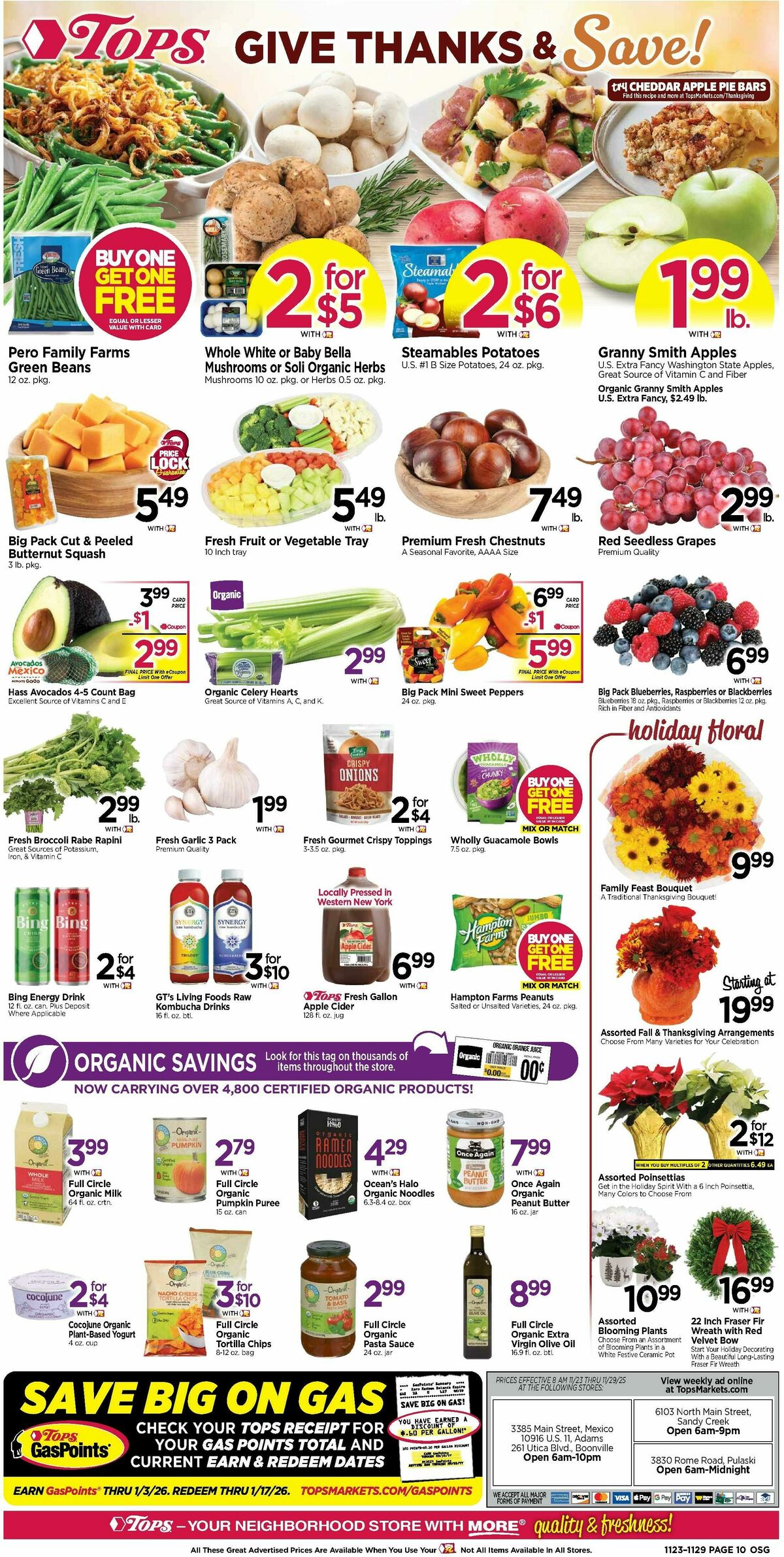 Tops Friendly Markets Weekly Ad from November 23