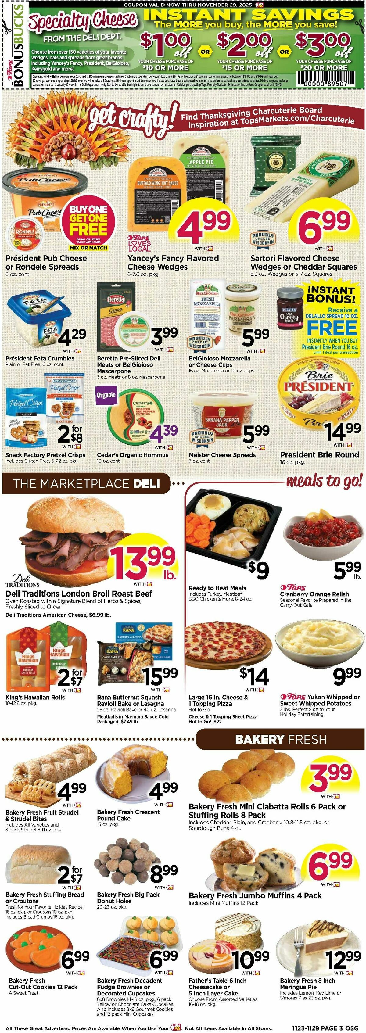Tops Friendly Markets Weekly Ad from November 23