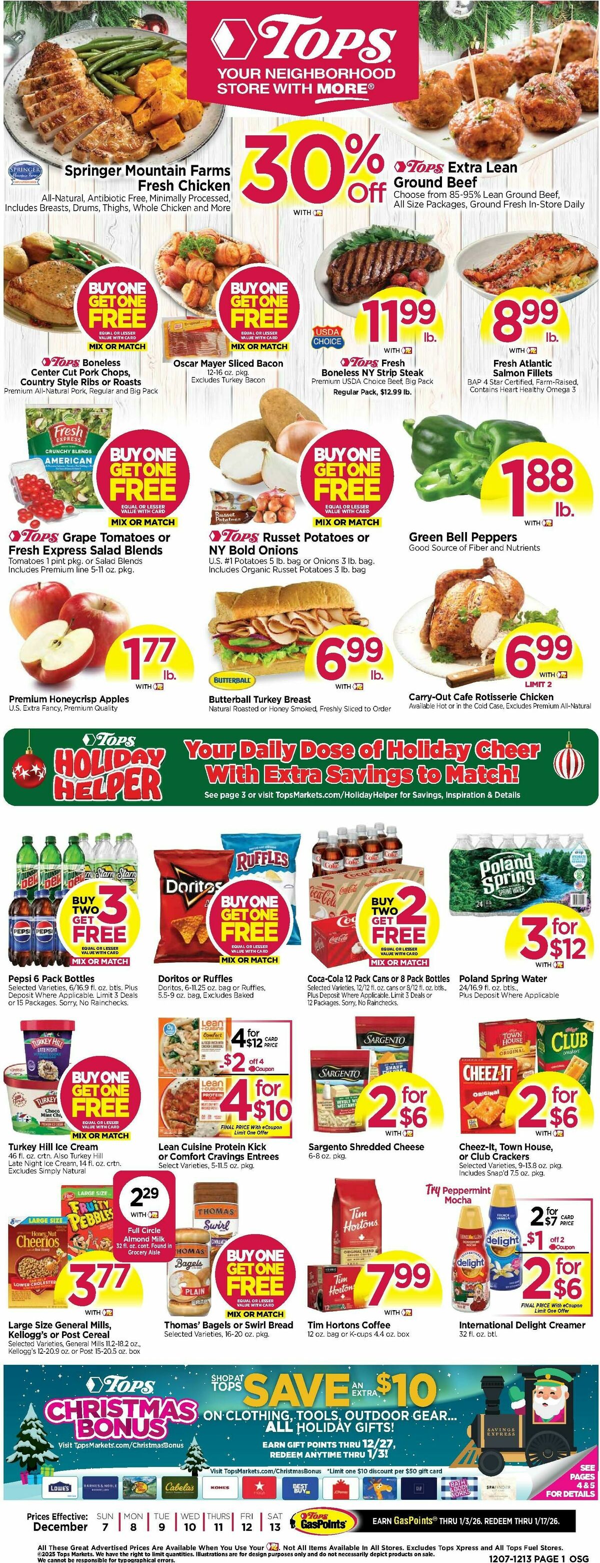 Tops Friendly Markets Weekly Ad from December 7