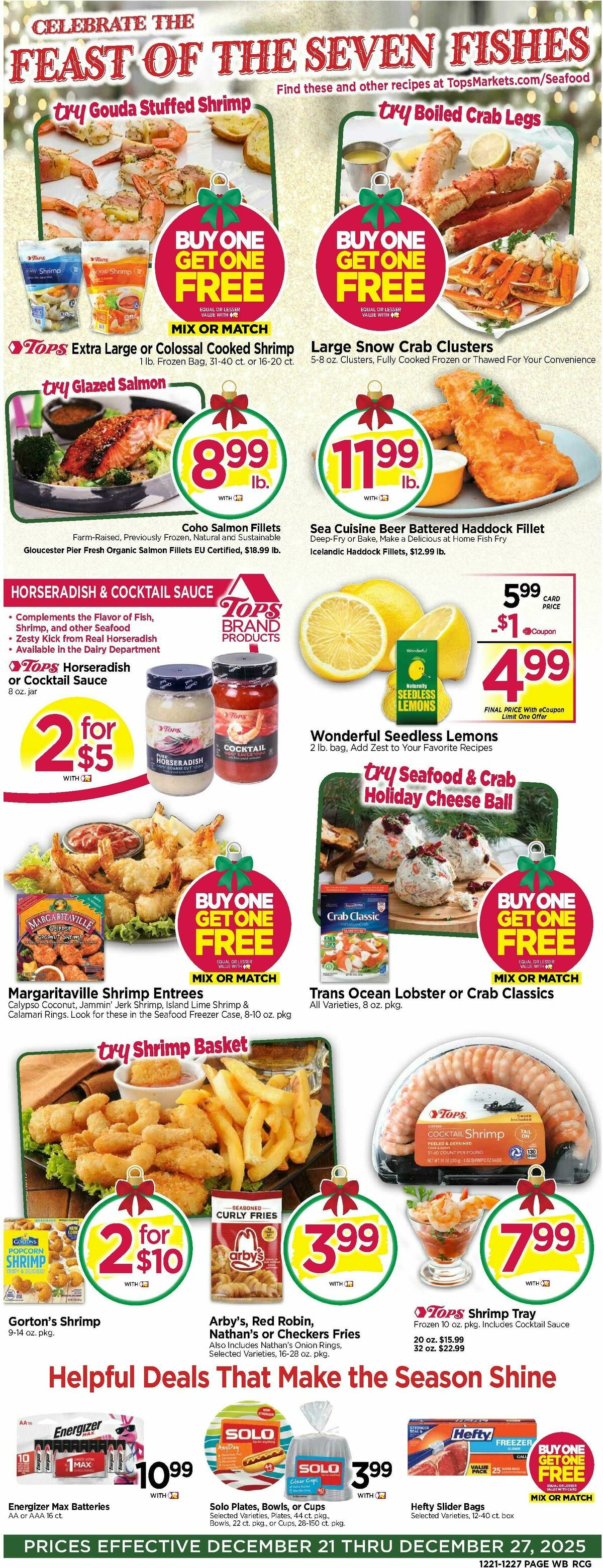 Tops Friendly Markets Weekly Ad from December 21