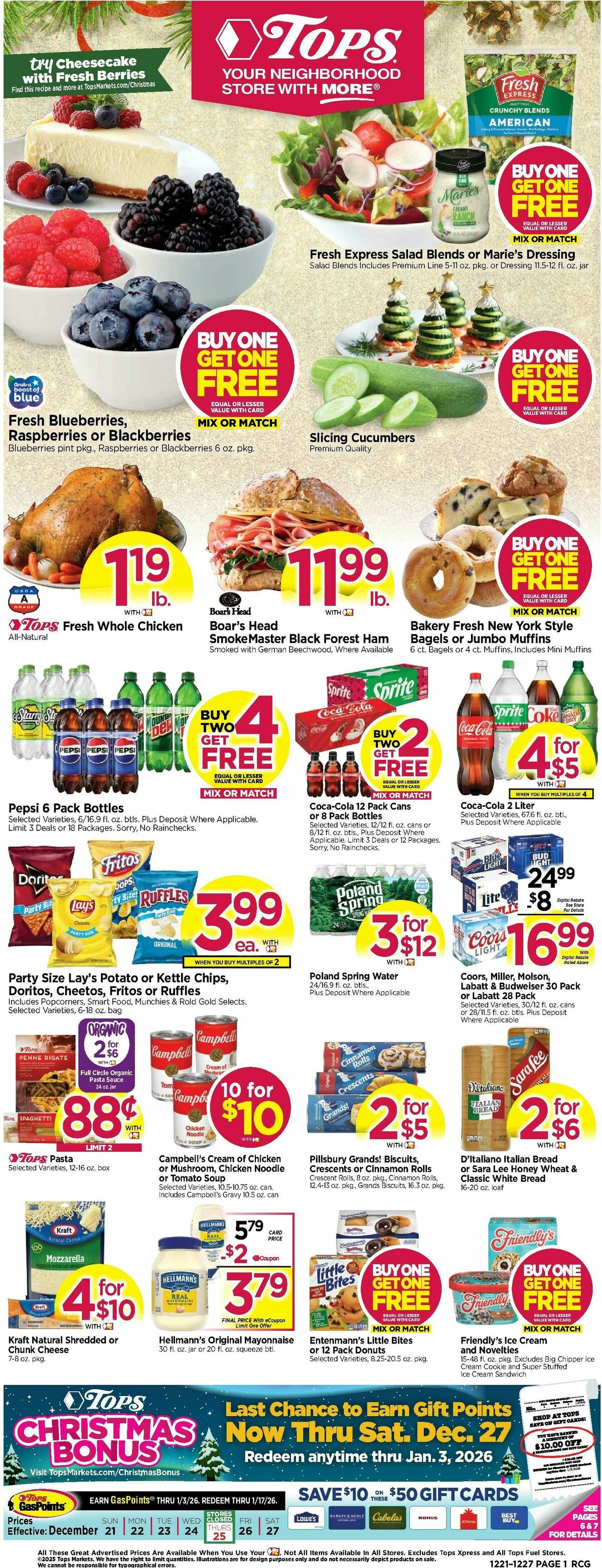 Tops Friendly Markets Weekly Ad from December 21