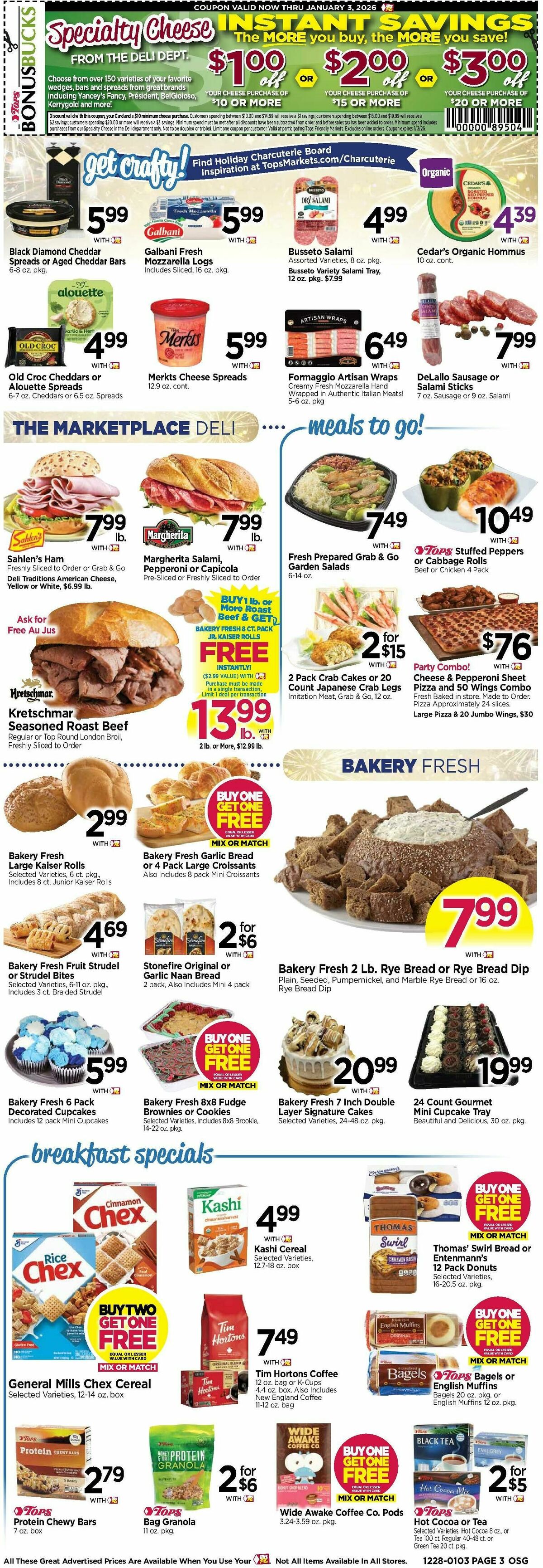 Tops Friendly Markets Weekly Ad from December 28