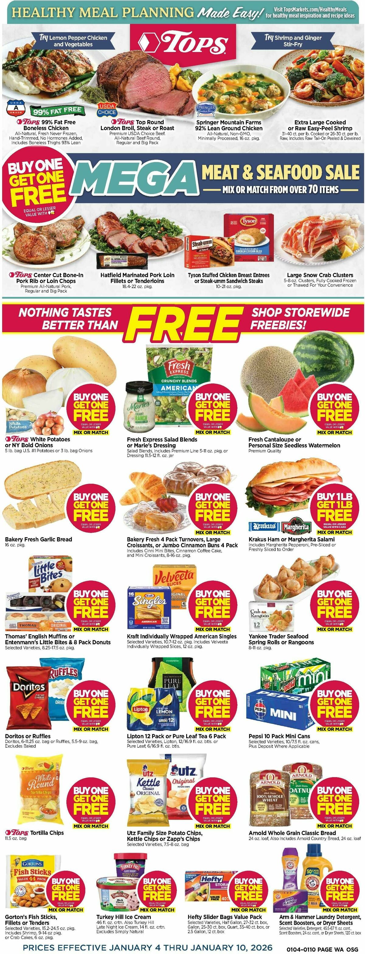 Tops Friendly Markets Weekly Ad from January 4