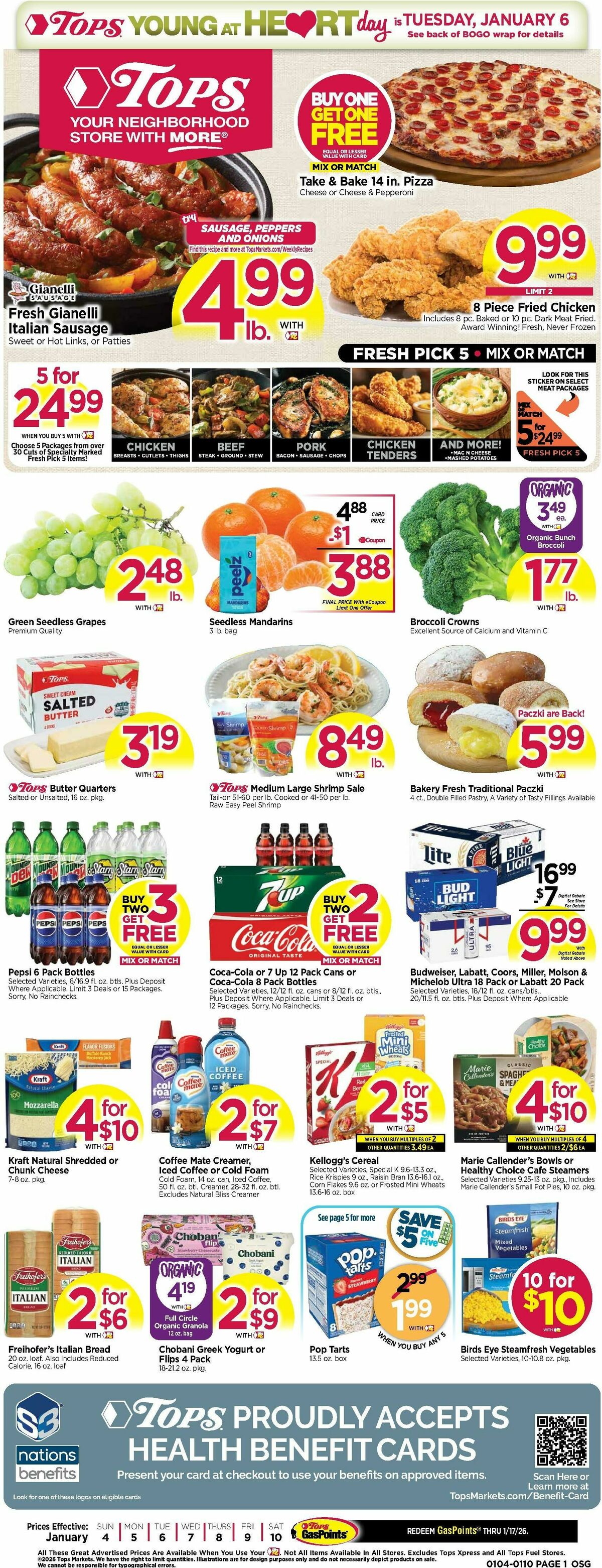 Tops Friendly Markets Weekly Ad from January 4