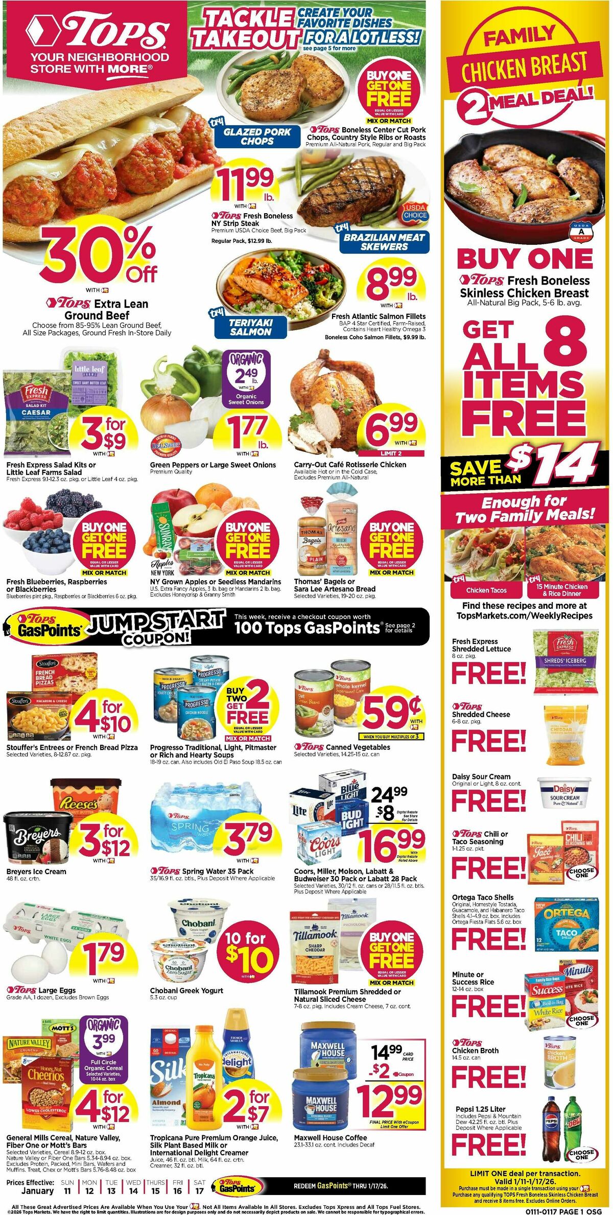 Tops Friendly Markets Weekly Ad from January 11