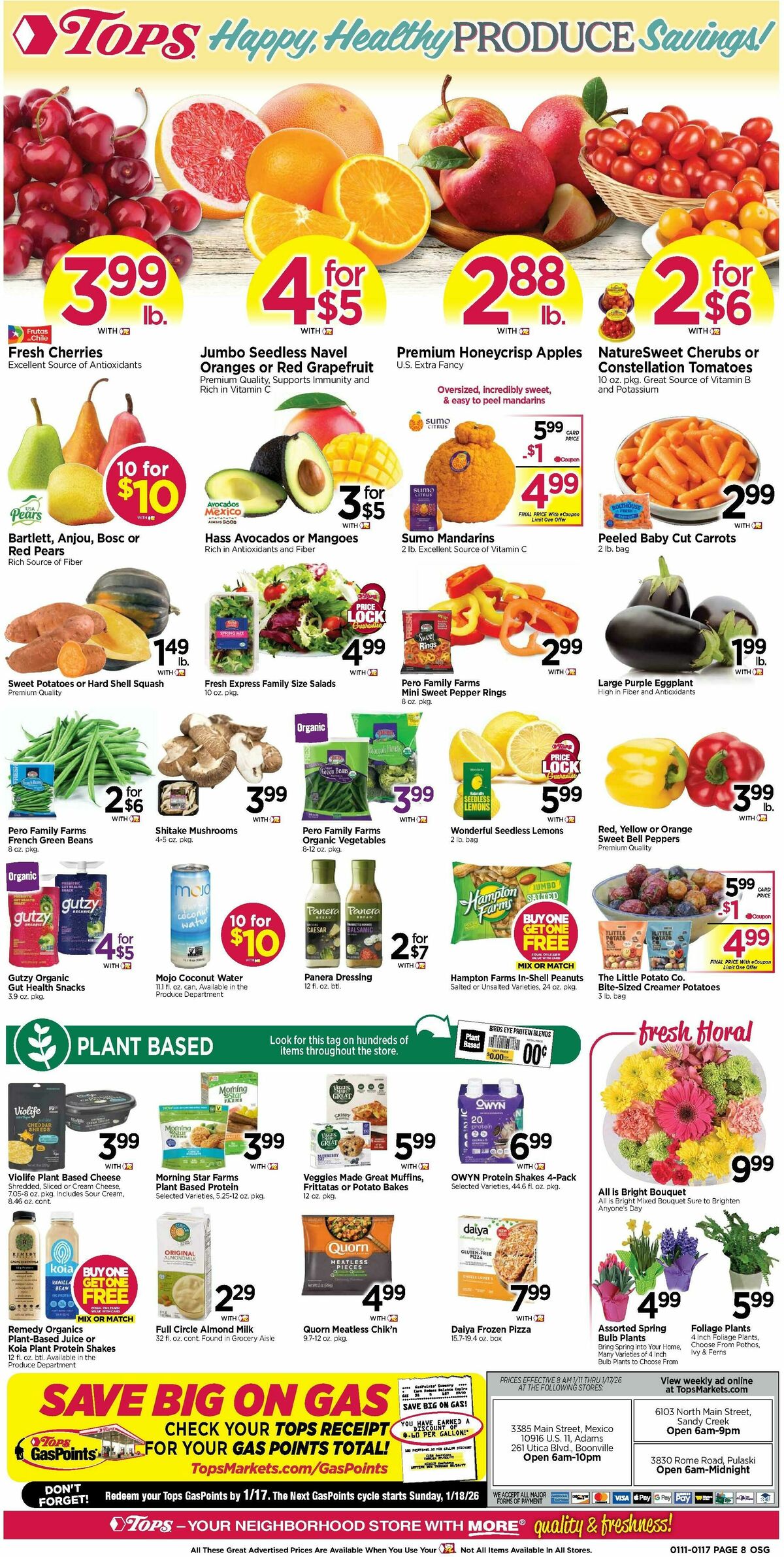 Tops Friendly Markets Weekly Ad from January 11