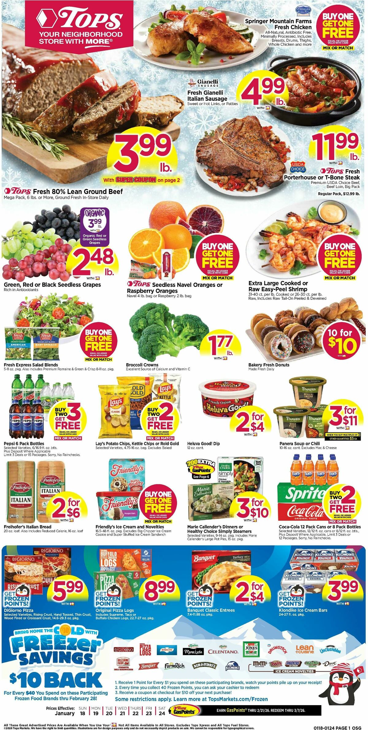 Tops Friendly Markets Weekly Ad from January 18