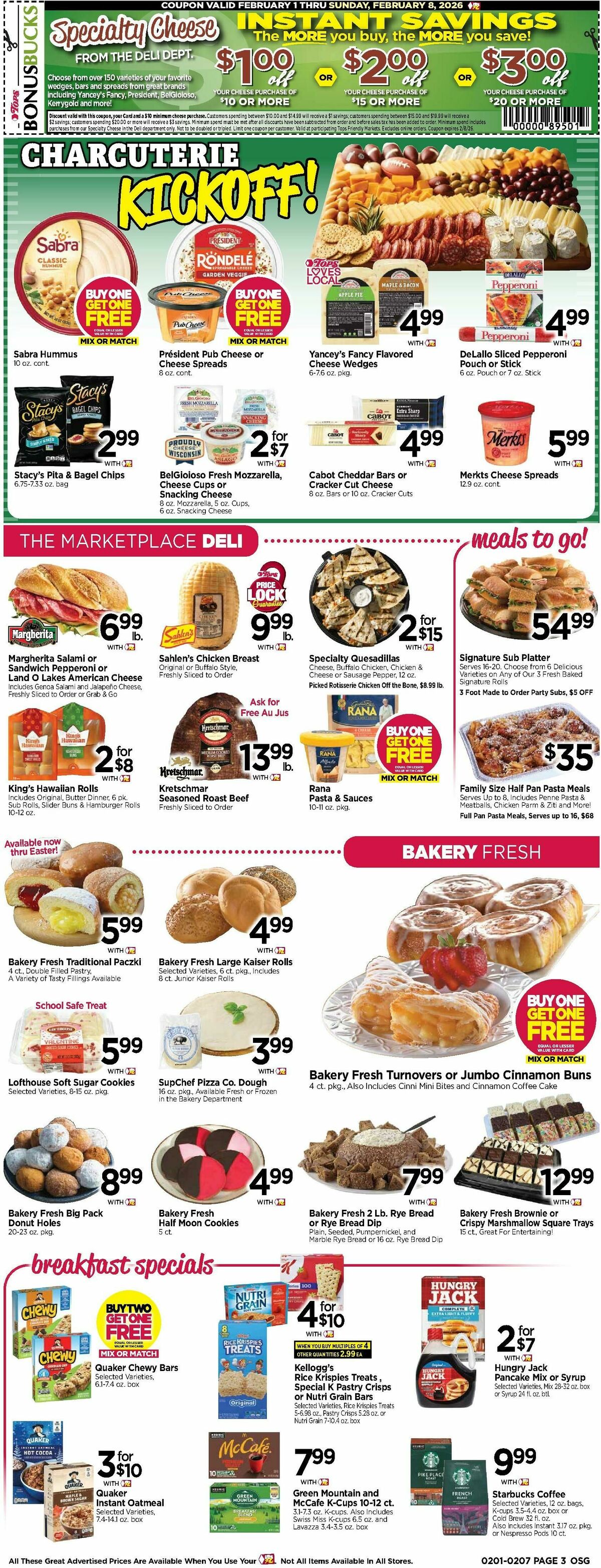 Tops Friendly Markets Weekly Ad from February 1