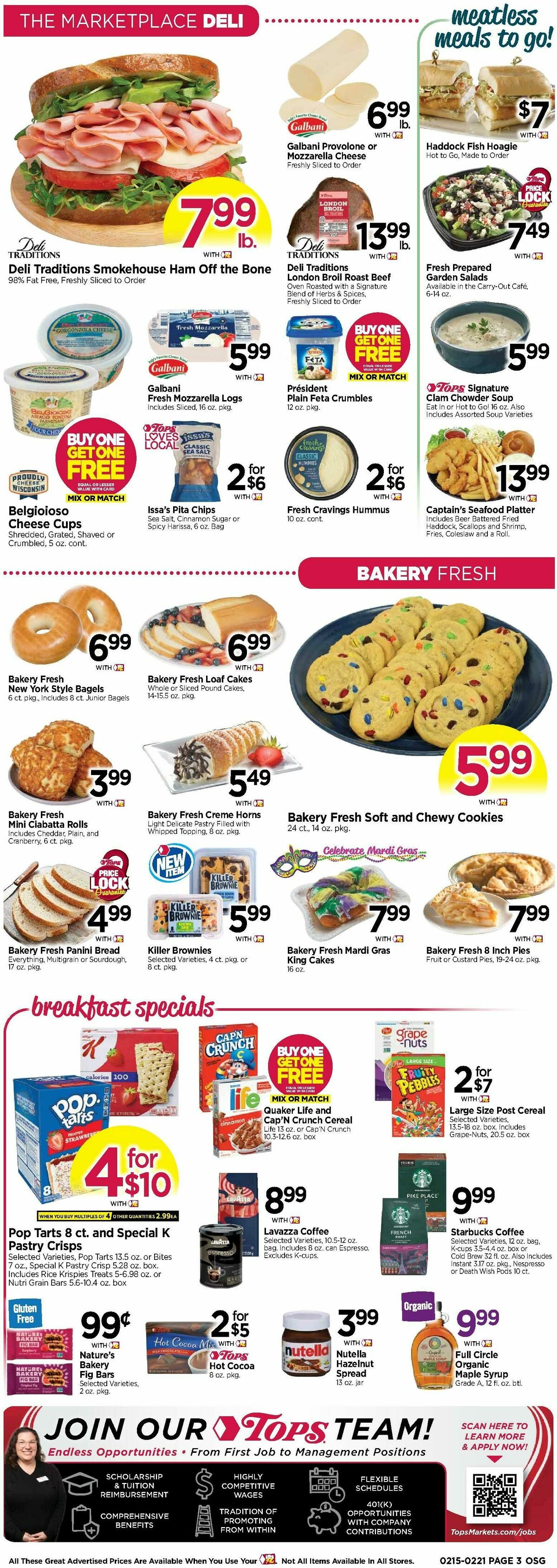 Tops Friendly Markets Weekly Ad from February 15