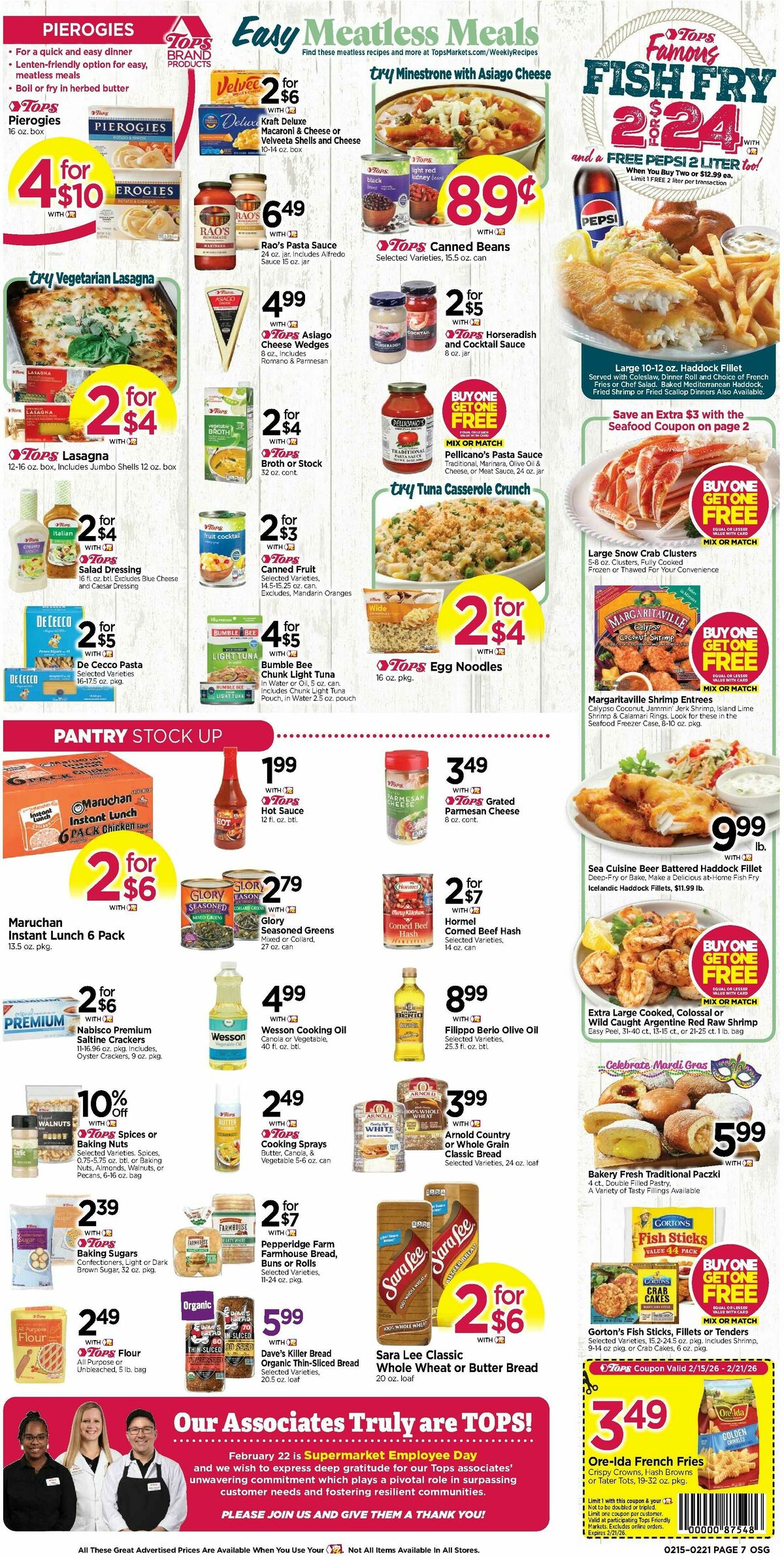 Tops Friendly Markets Weekly Ad from February 15