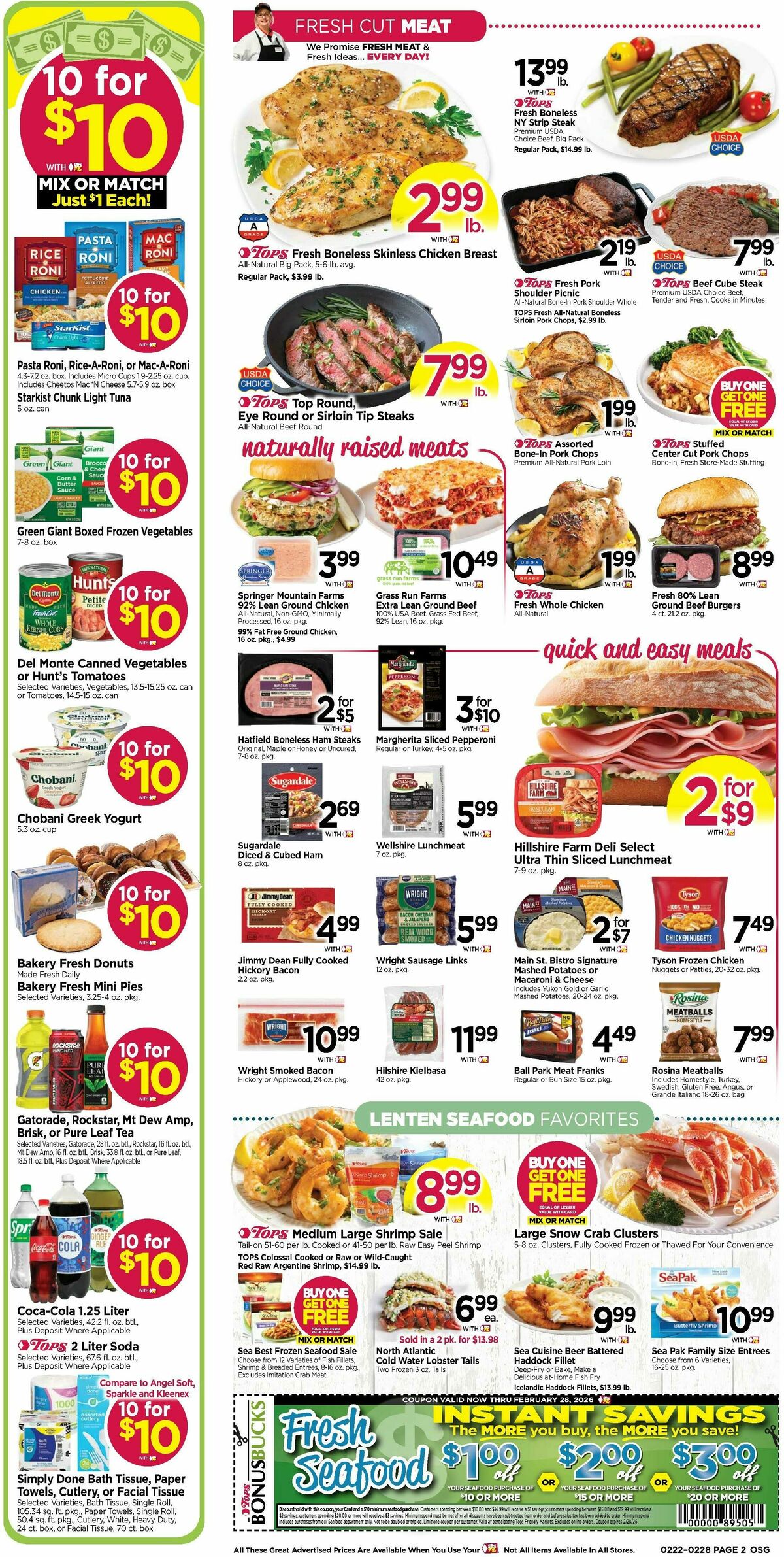 Tops Friendly Markets Weekly Ad from February 22