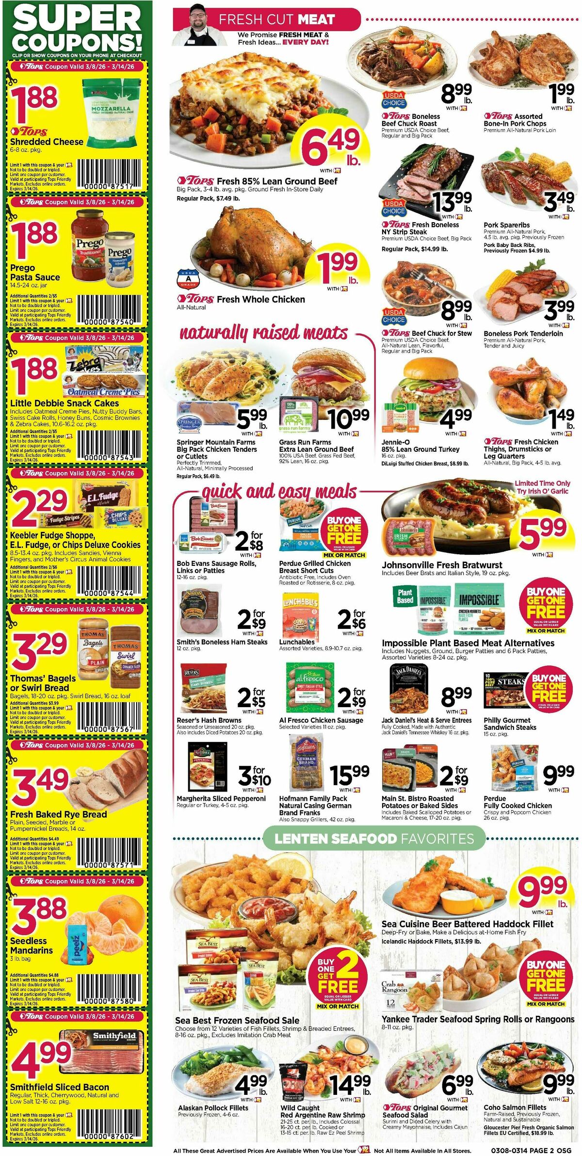 Tops Friendly Markets Weekly Ad from March 8