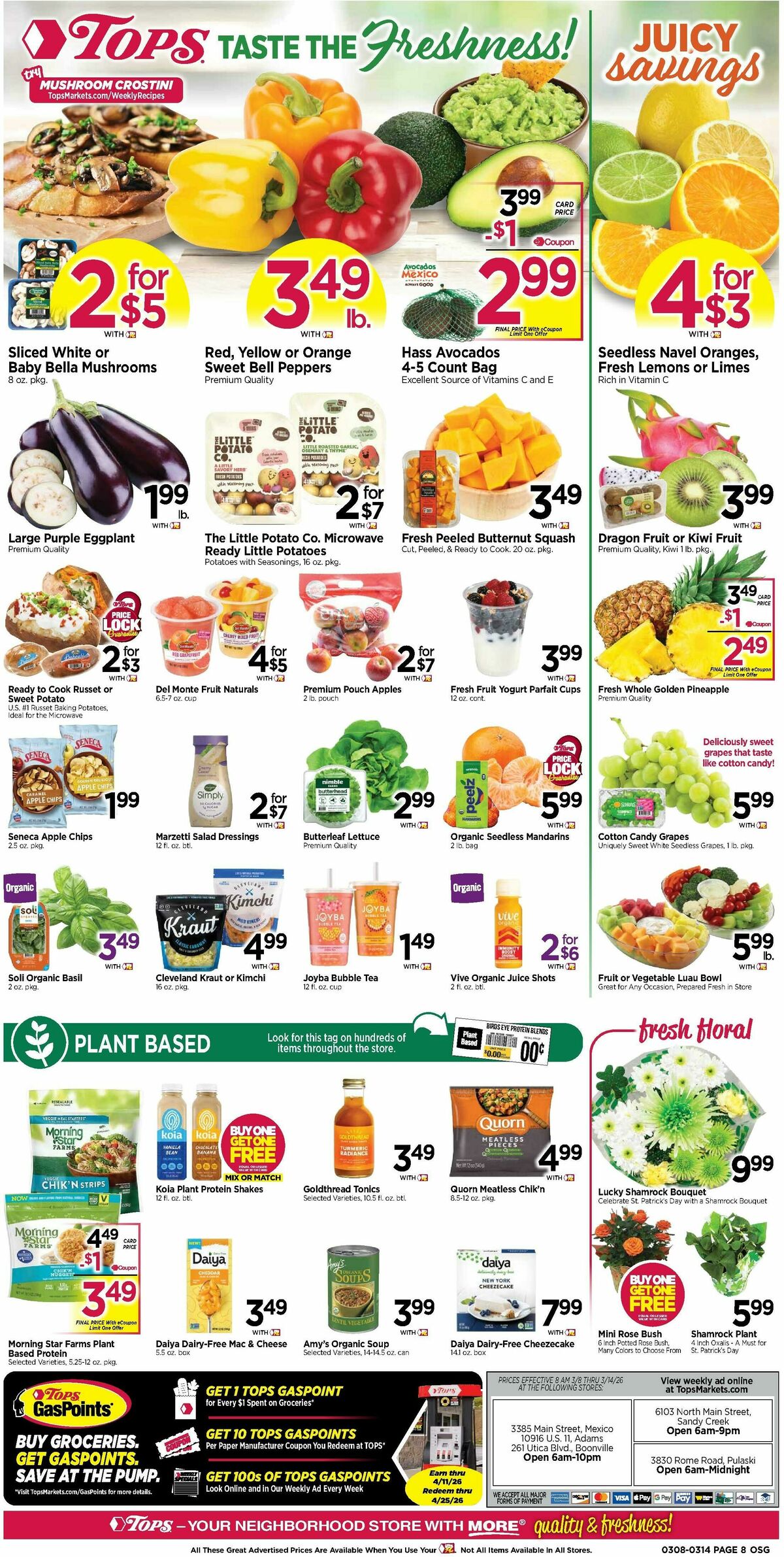 Tops Friendly Markets Weekly Ad from March 8