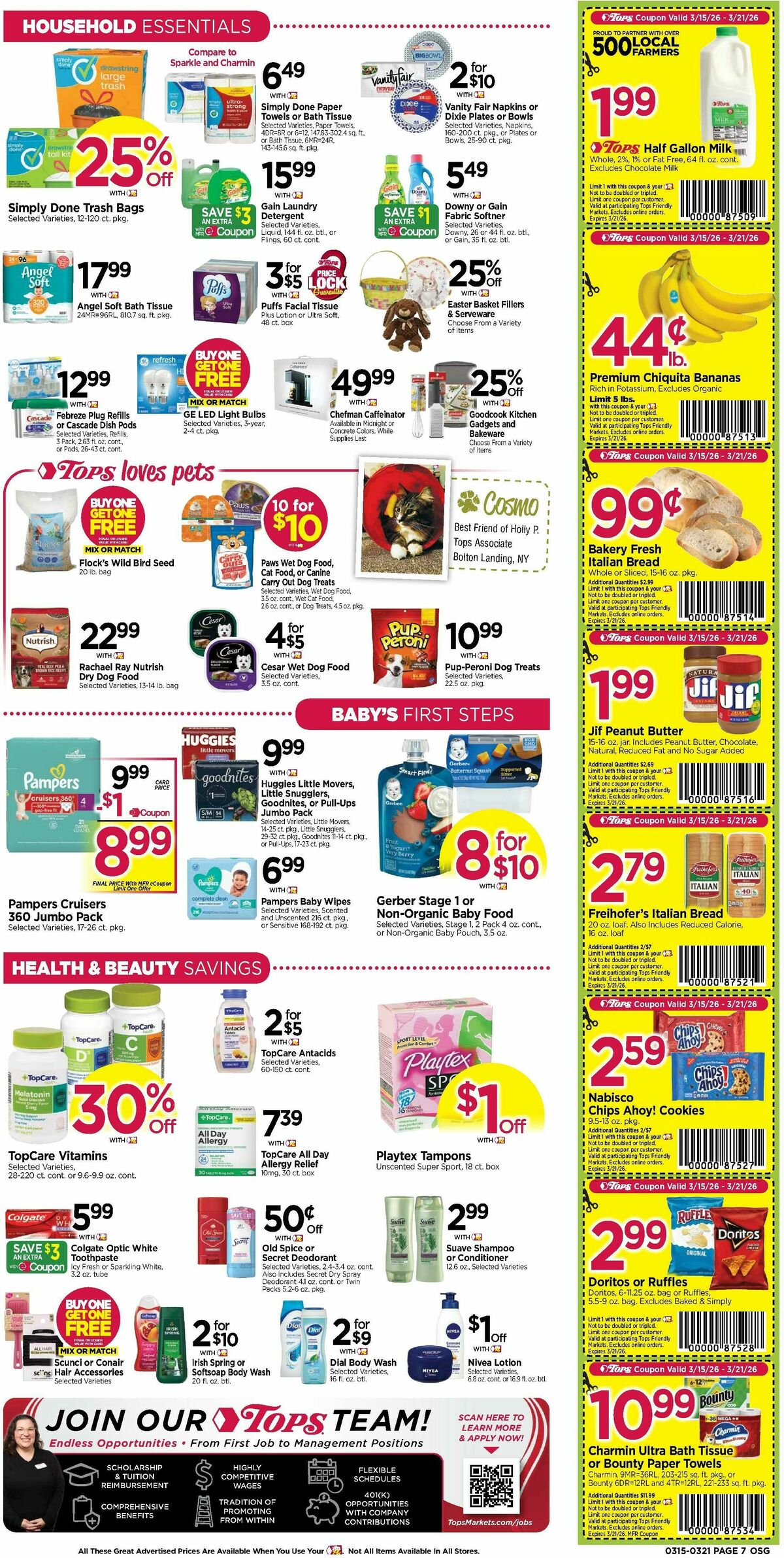 Tops Friendly Markets Weekly Ad from March 15