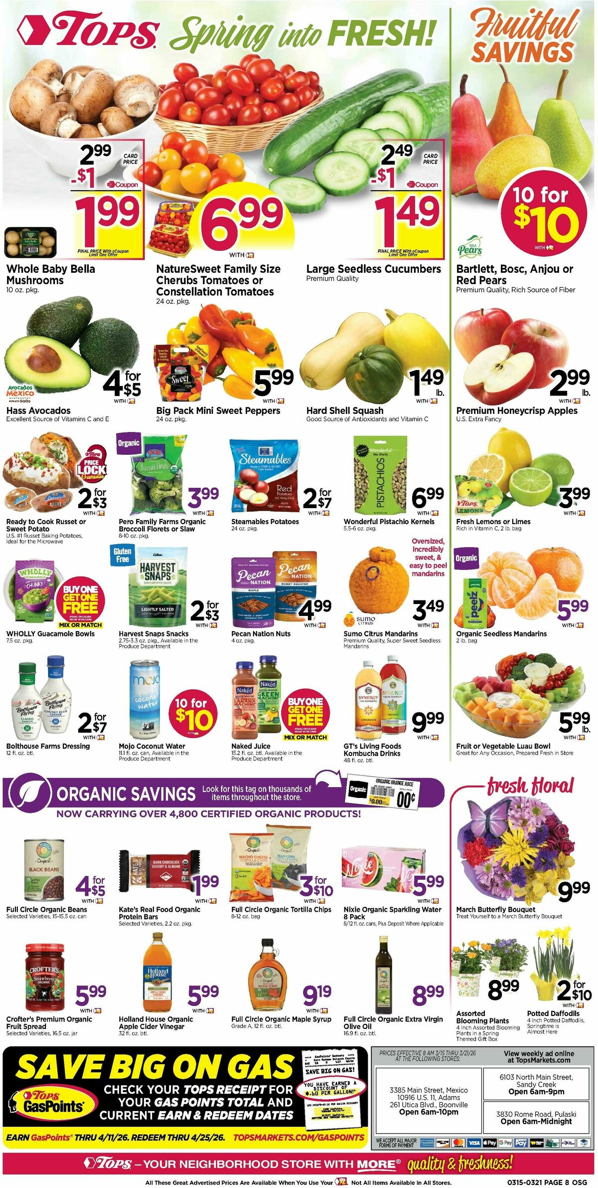 Tops Friendly Markets Weekly Ad from March 15