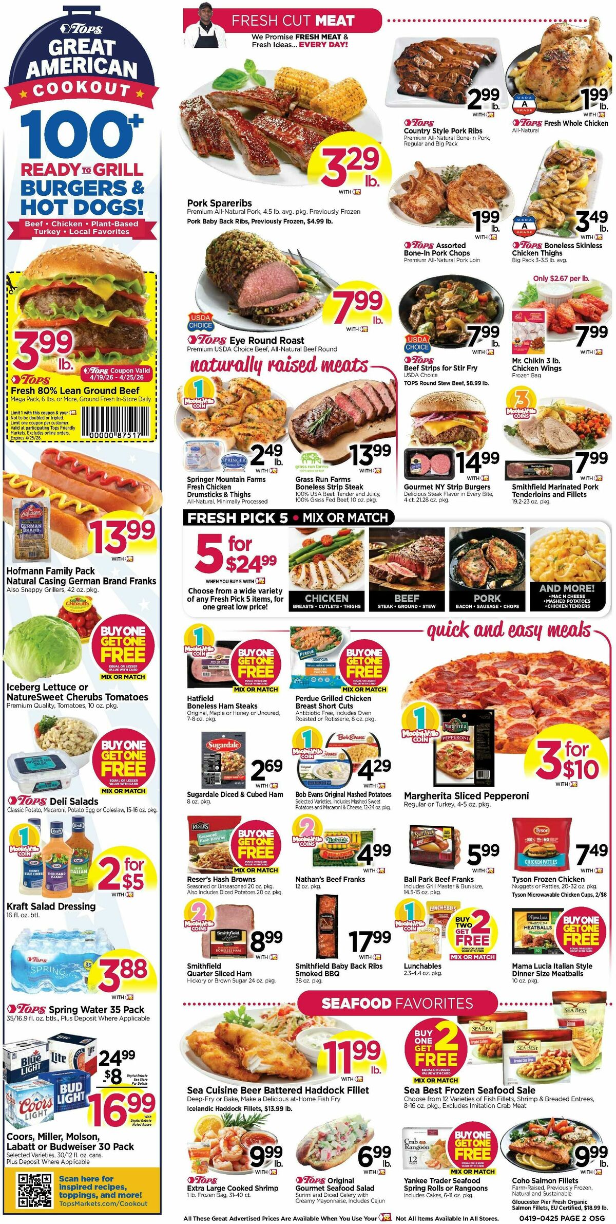 Tops Friendly Markets Weekly Ad from April 19