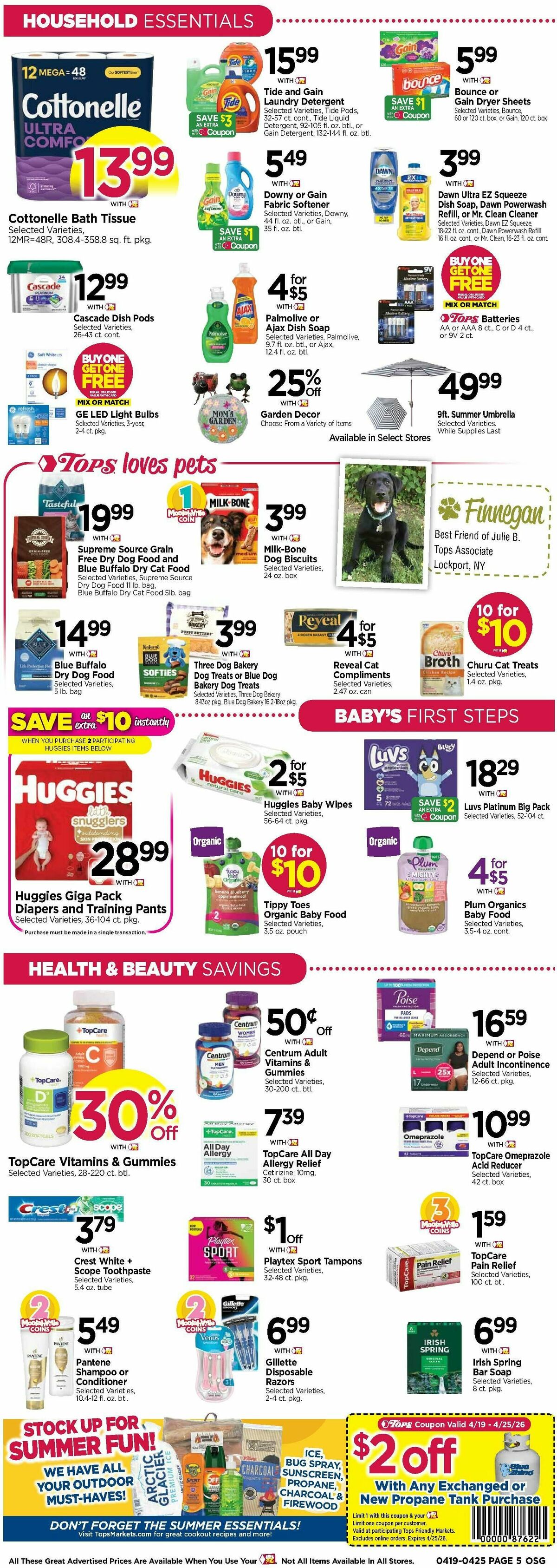 Tops Friendly Markets Weekly Ad from April 19