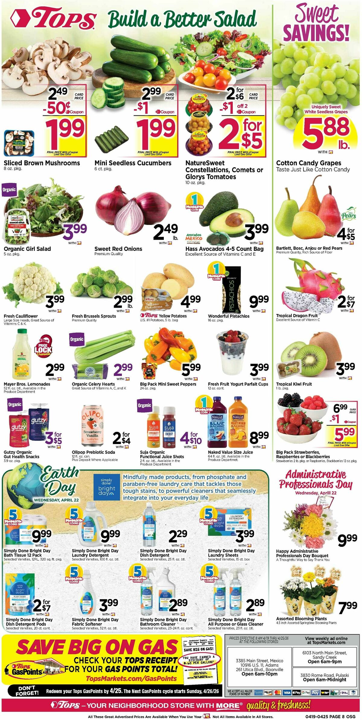 Tops Friendly Markets Weekly Ad from April 19
