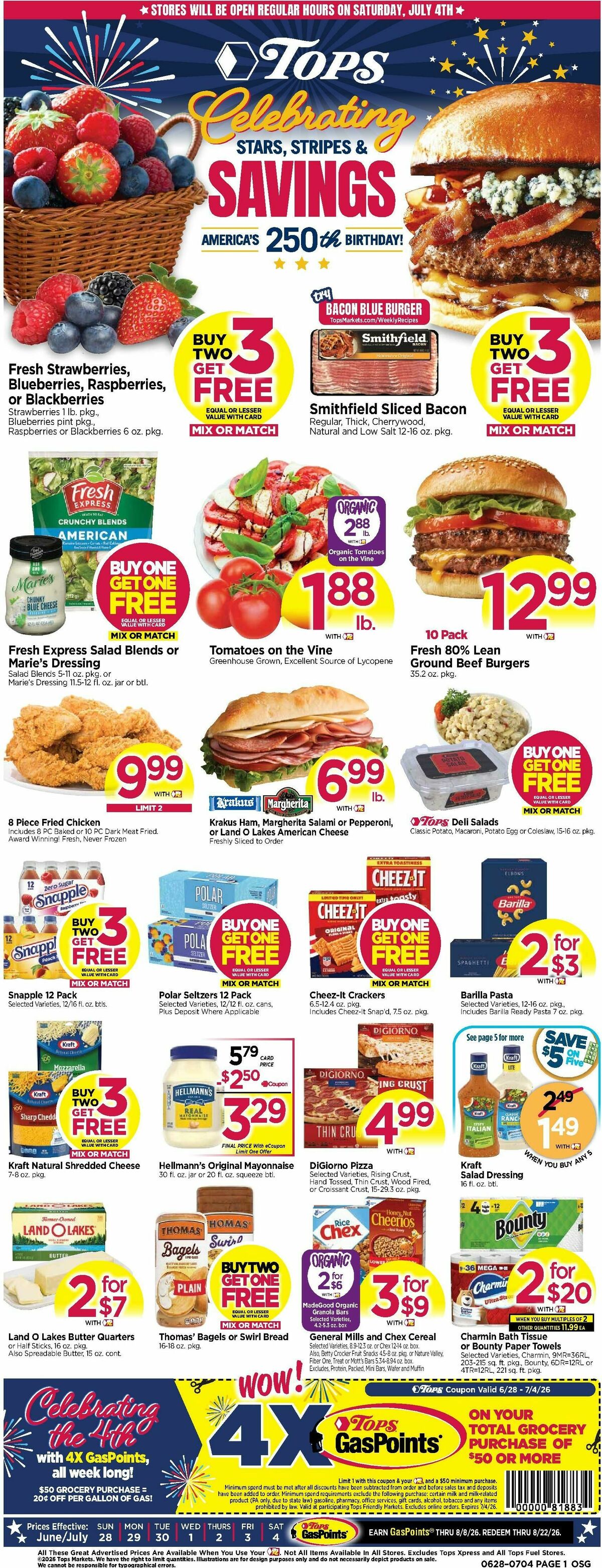 Tops Friendly Markets Weekly Ad from June 28
