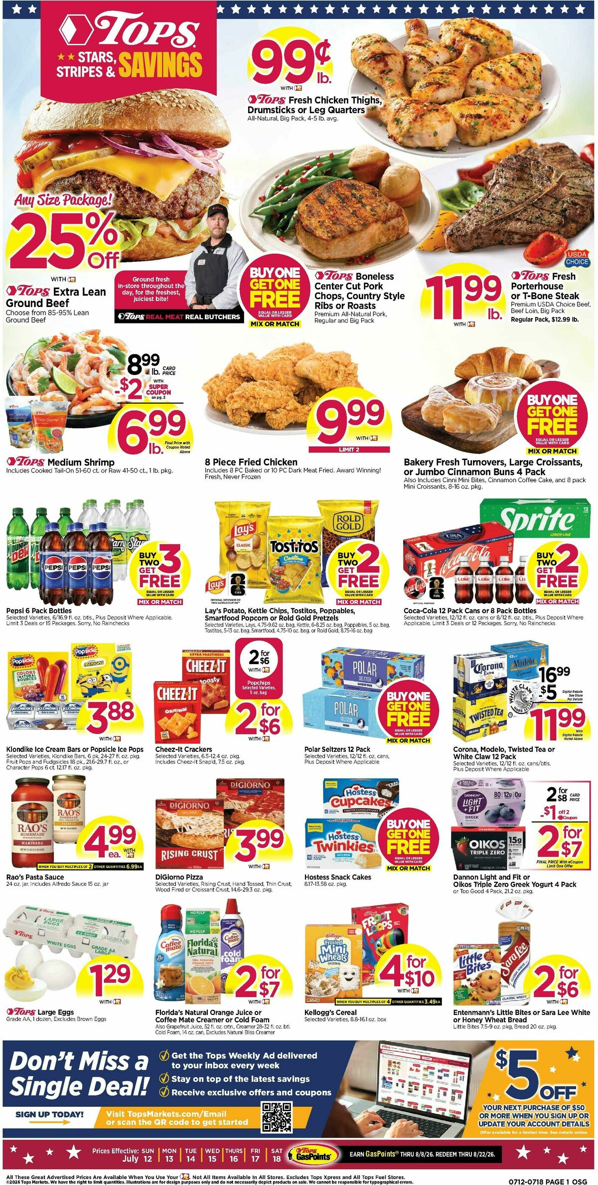 Tops Friendly Markets Weekly Ad from July 12