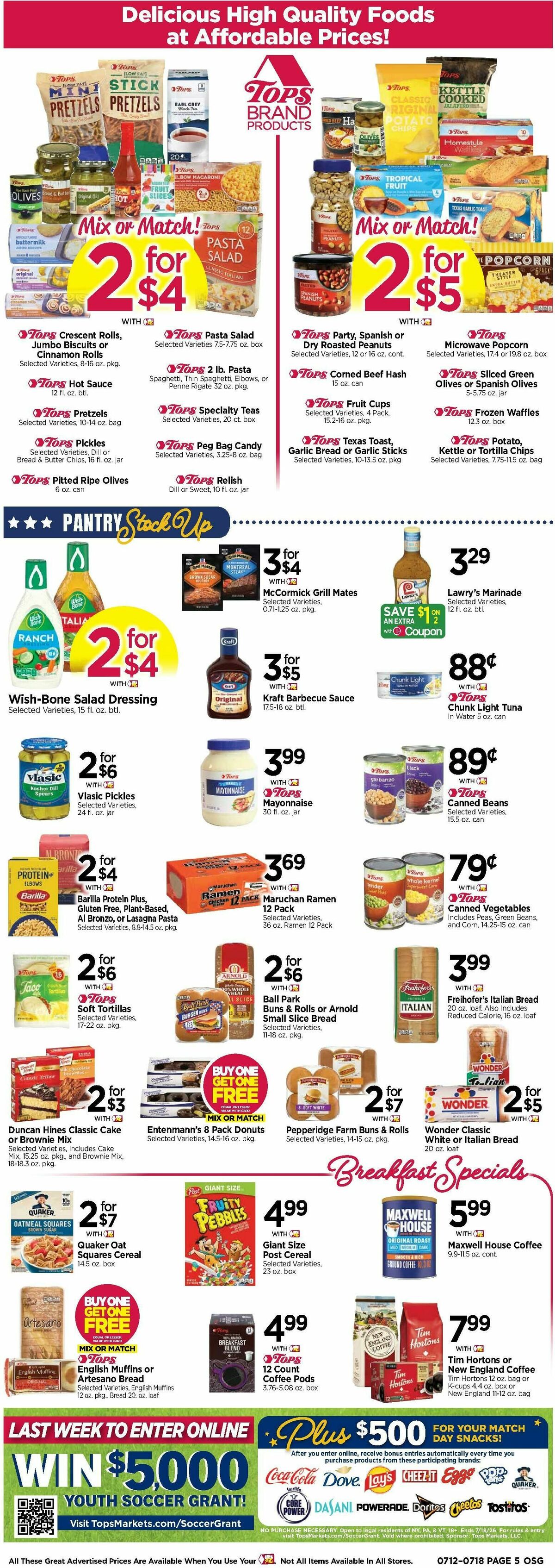 Tops Friendly Markets Weekly Ad from July 12