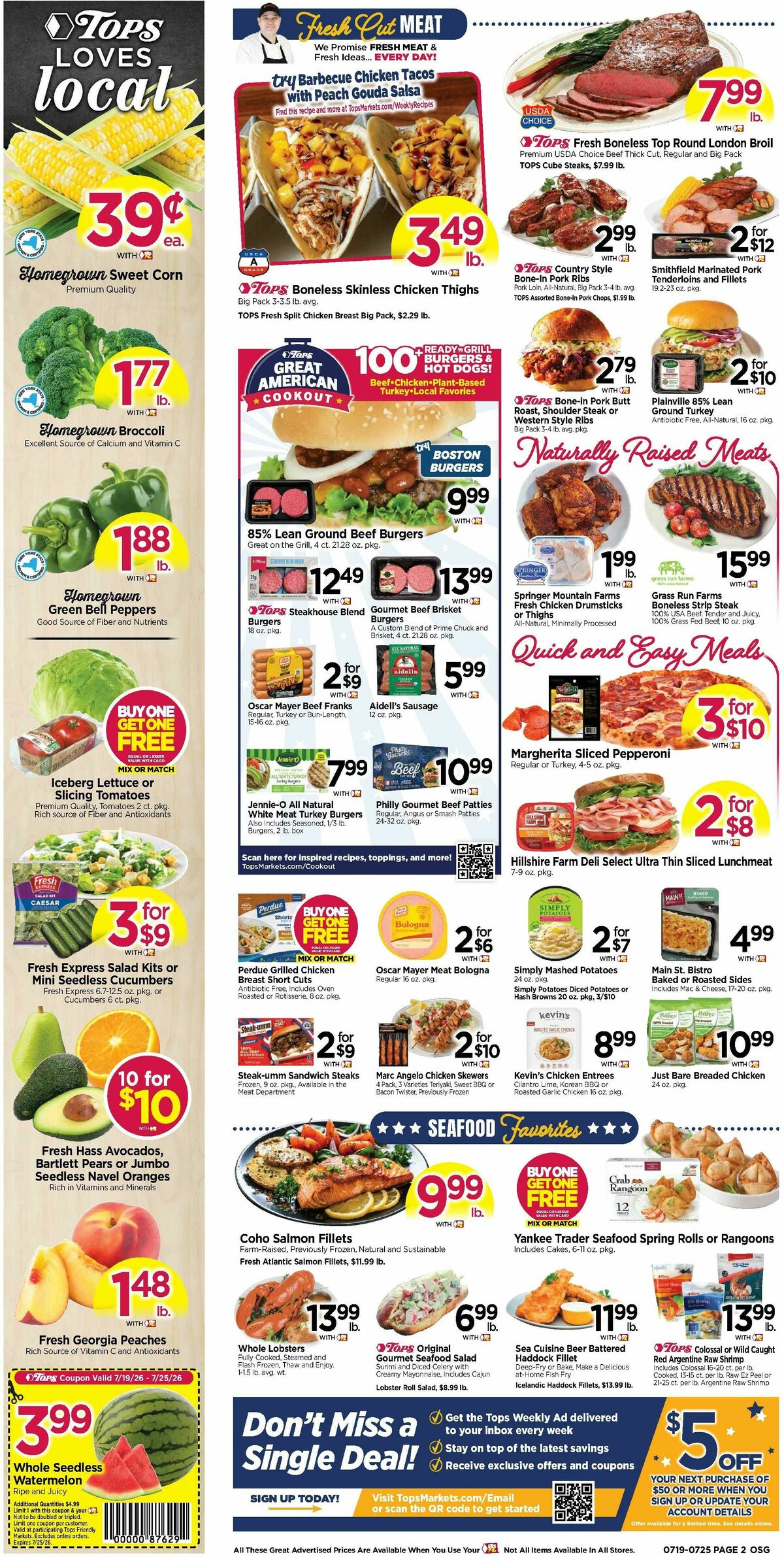 Tops Friendly Markets Weekly Ad from July 19