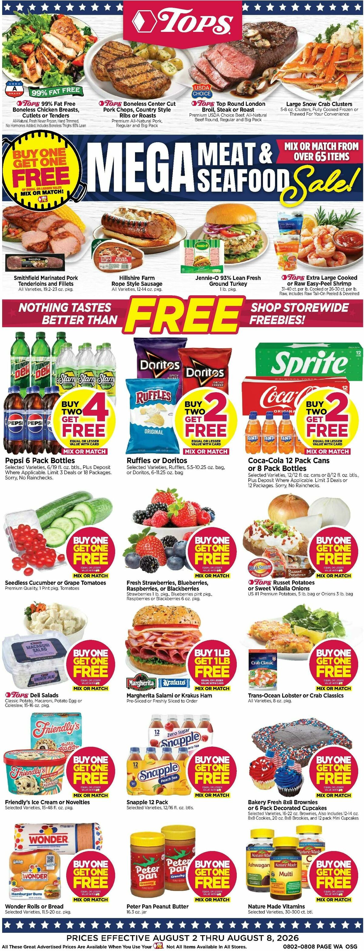 Tops Friendly Markets Weekly Ad from August 2