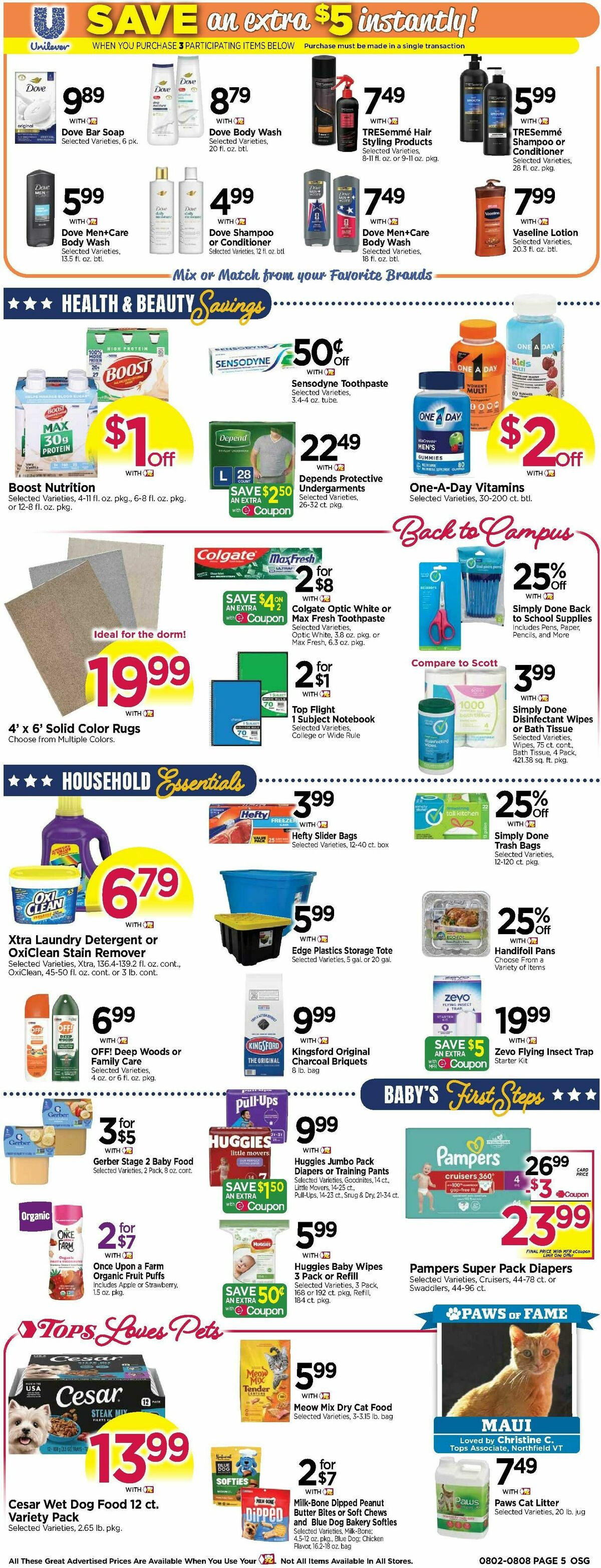 Tops Friendly Markets Weekly Ad from August 2