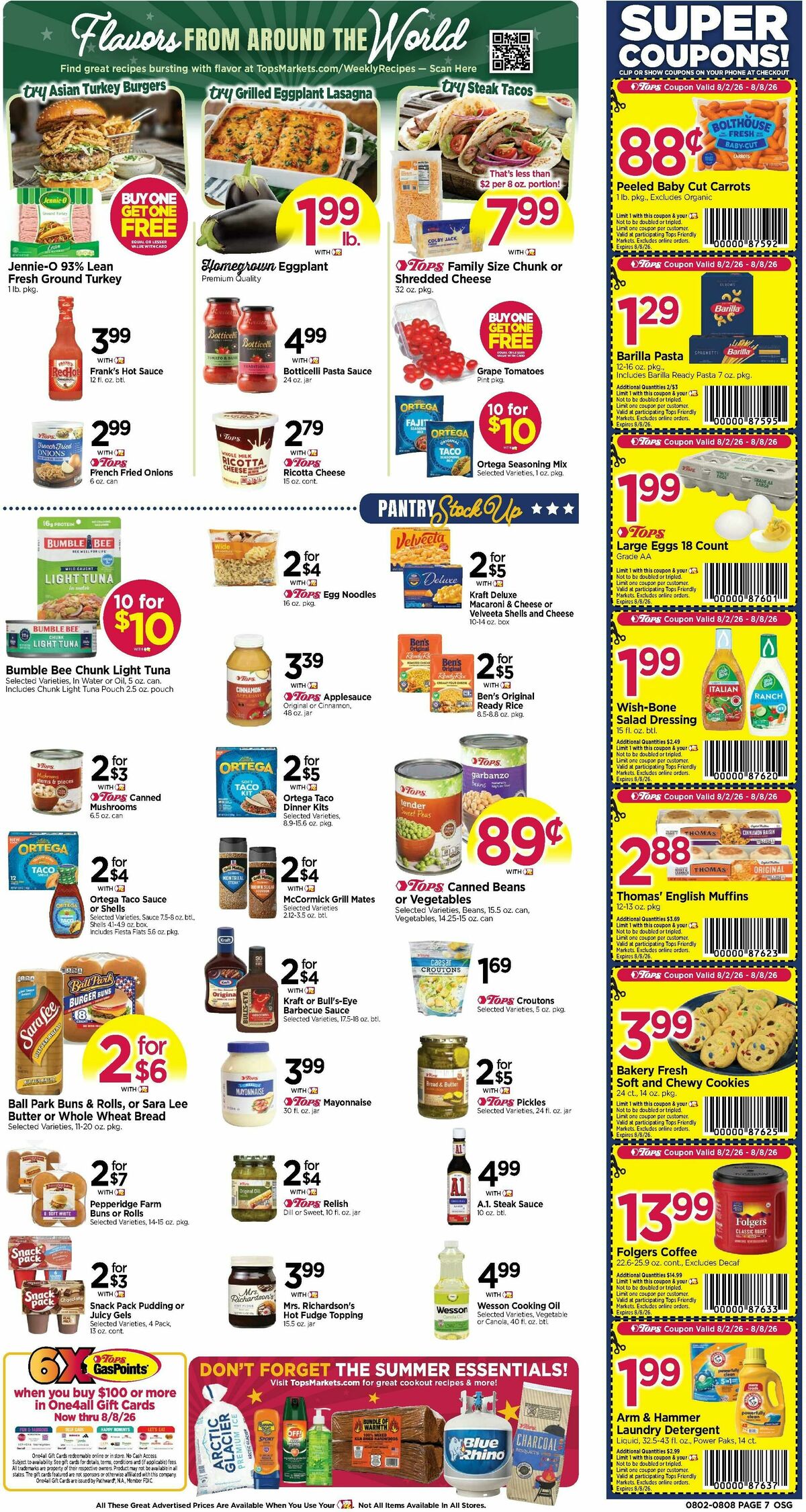 Tops Friendly Markets Weekly Ad from August 2