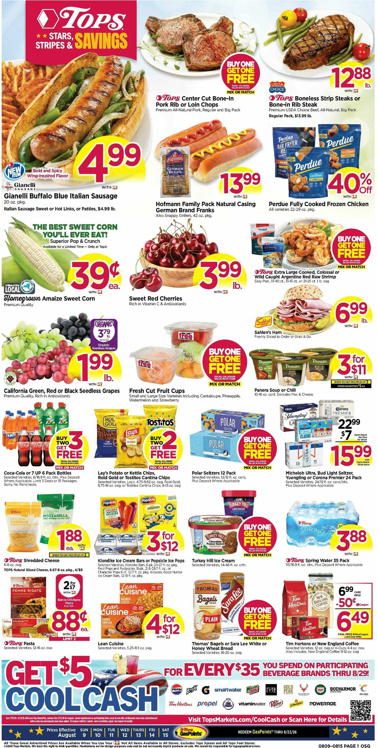 Tops Friendly Markets Weekly Ad from August 9