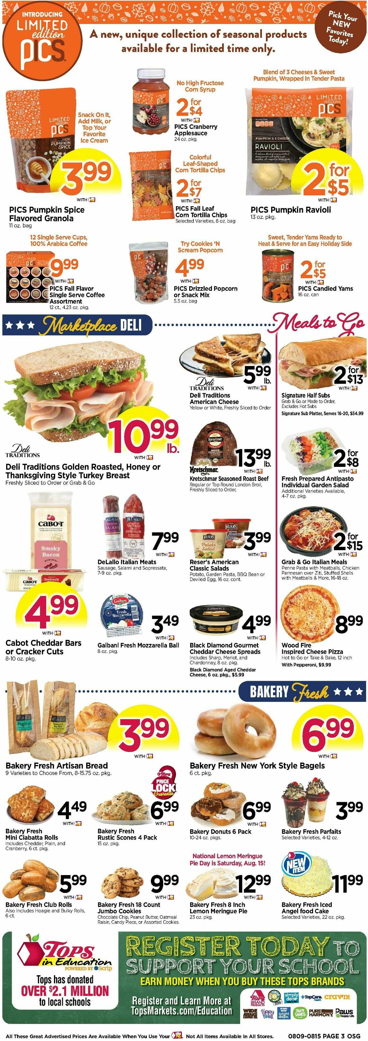 Tops Friendly Markets Weekly Ad from August 9