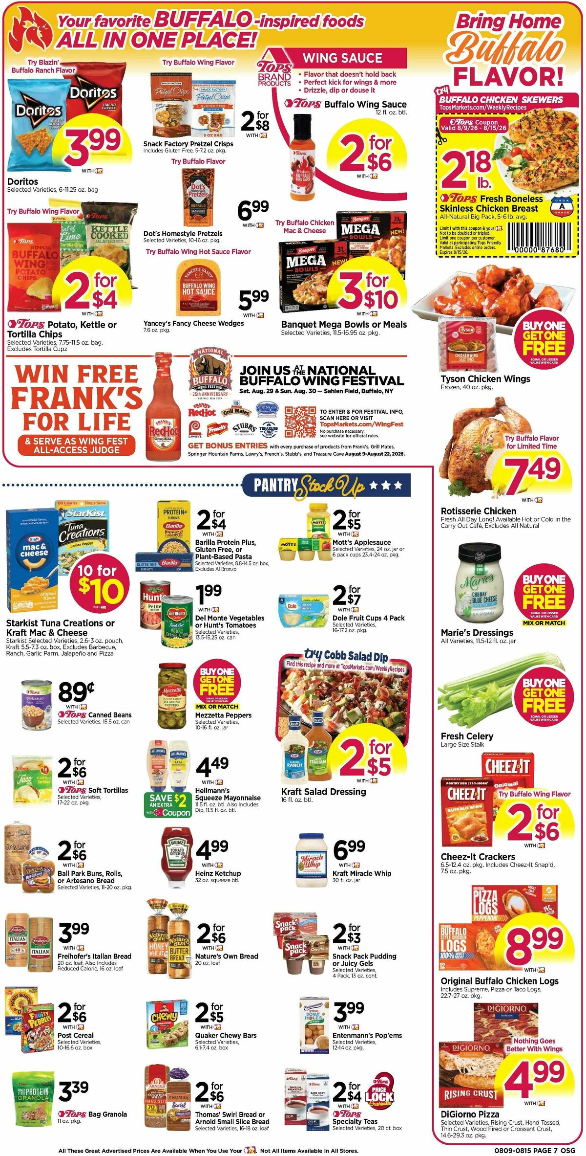 Tops Friendly Markets Weekly Ad from August 9