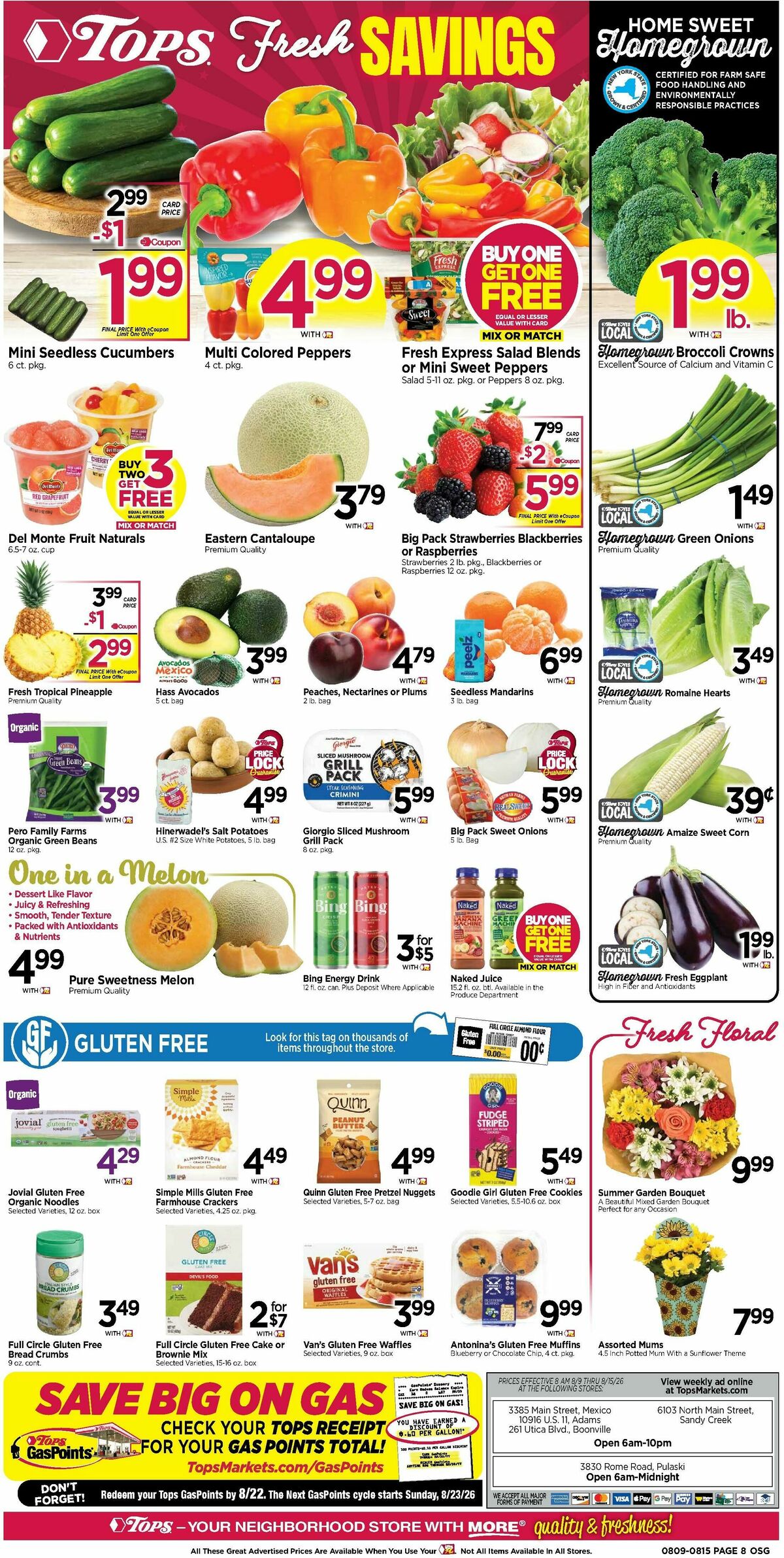 Tops Friendly Markets Weekly Ad from August 9