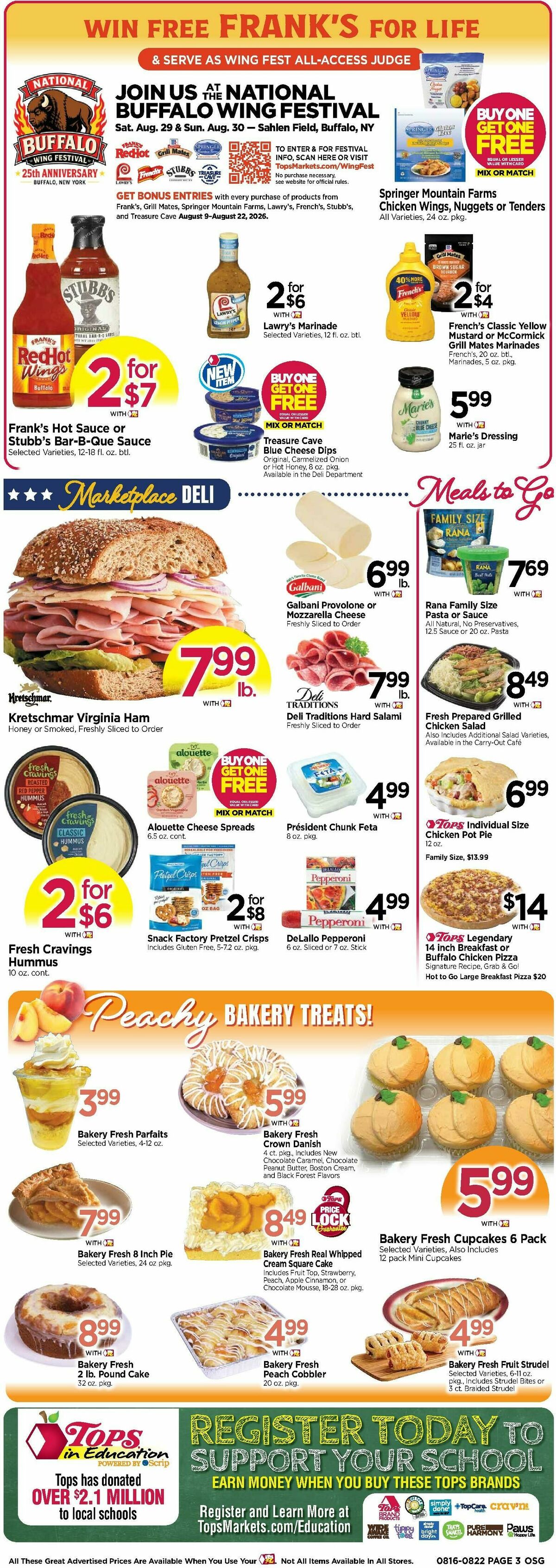Tops Friendly Markets Weekly Ad from August 16