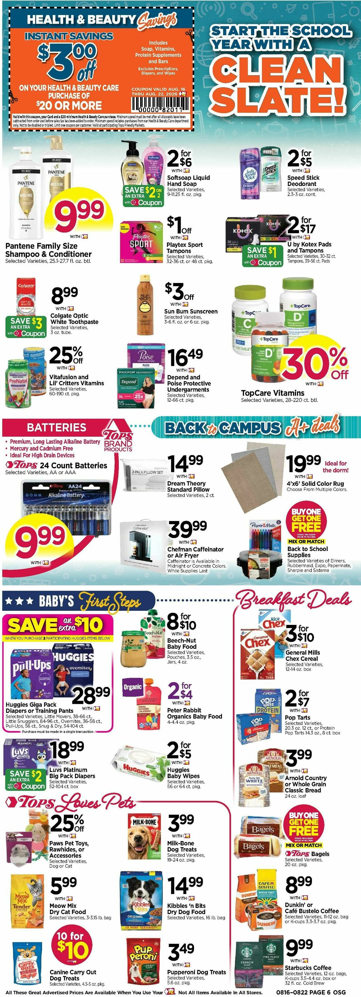 Tops Friendly Markets Weekly Ad from August 16