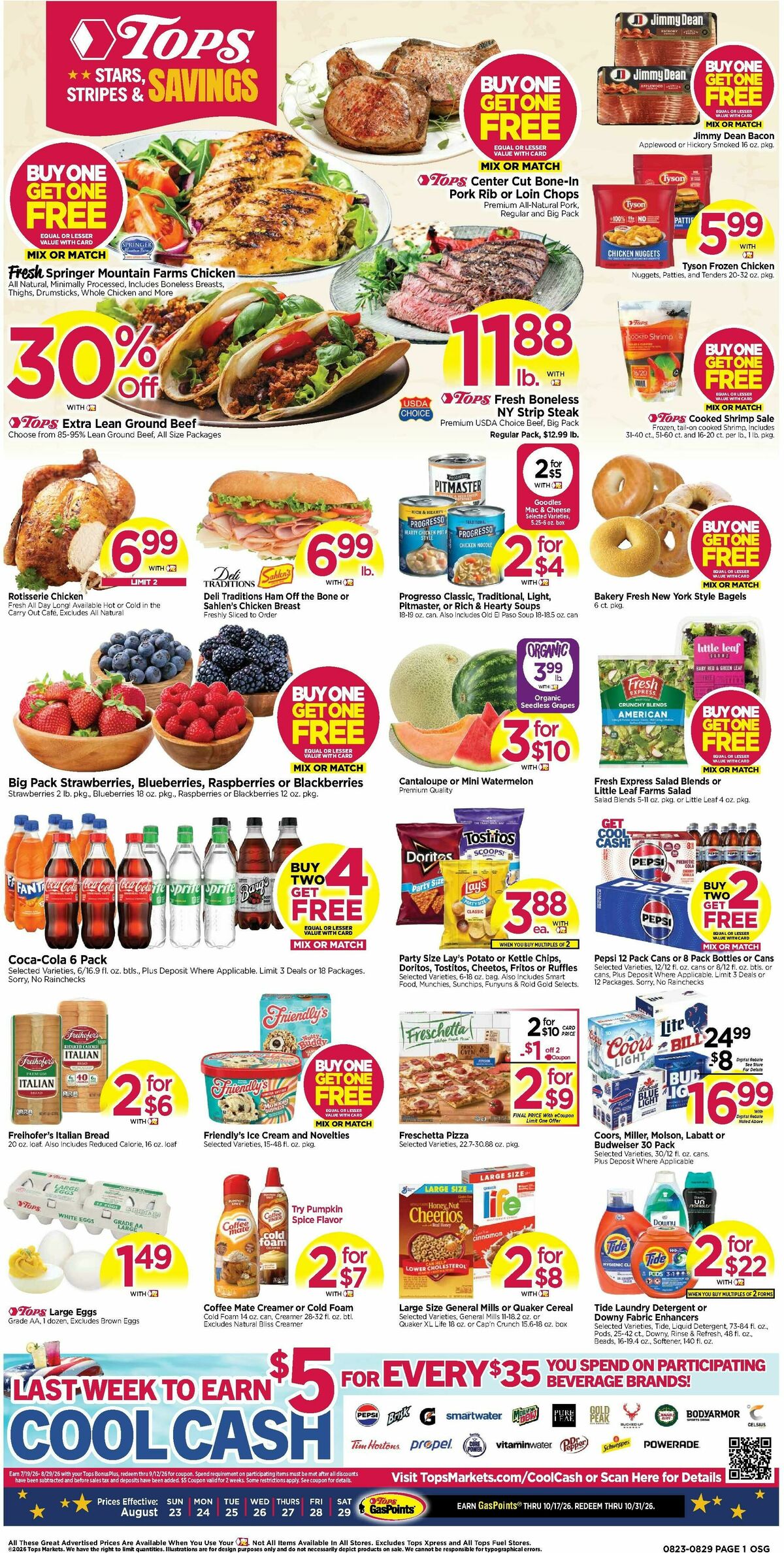 Tops Friendly Markets Weekly Ad from August 23