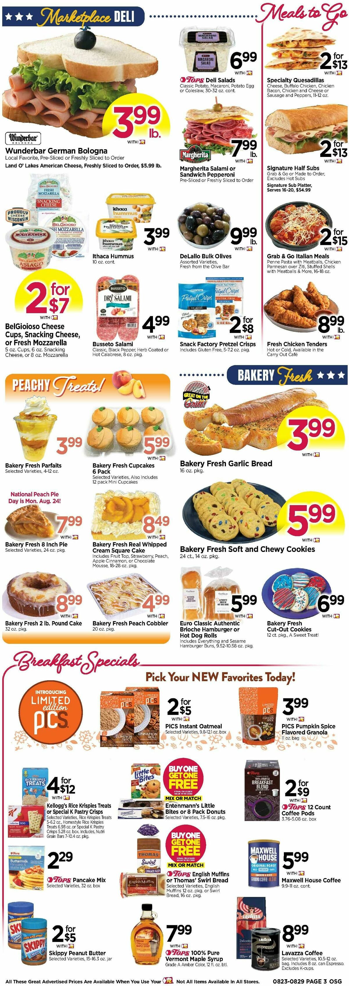 Tops Friendly Markets Weekly Ad from August 23