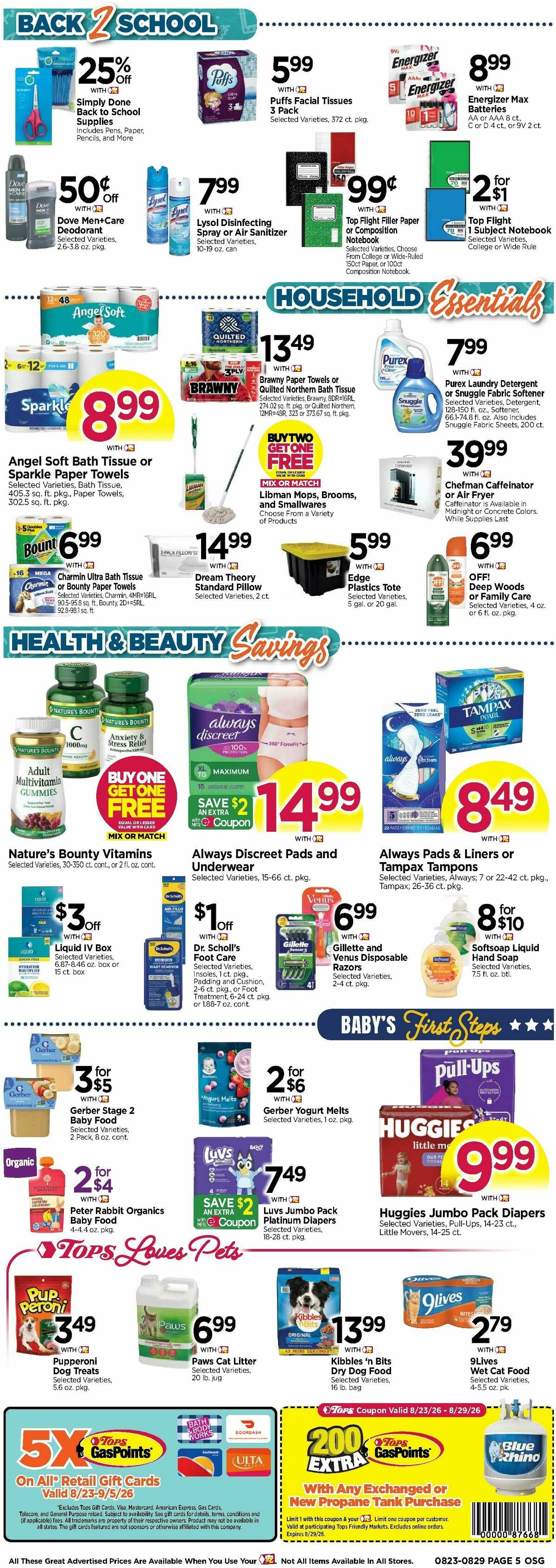 Tops Friendly Markets Weekly Ad from August 23