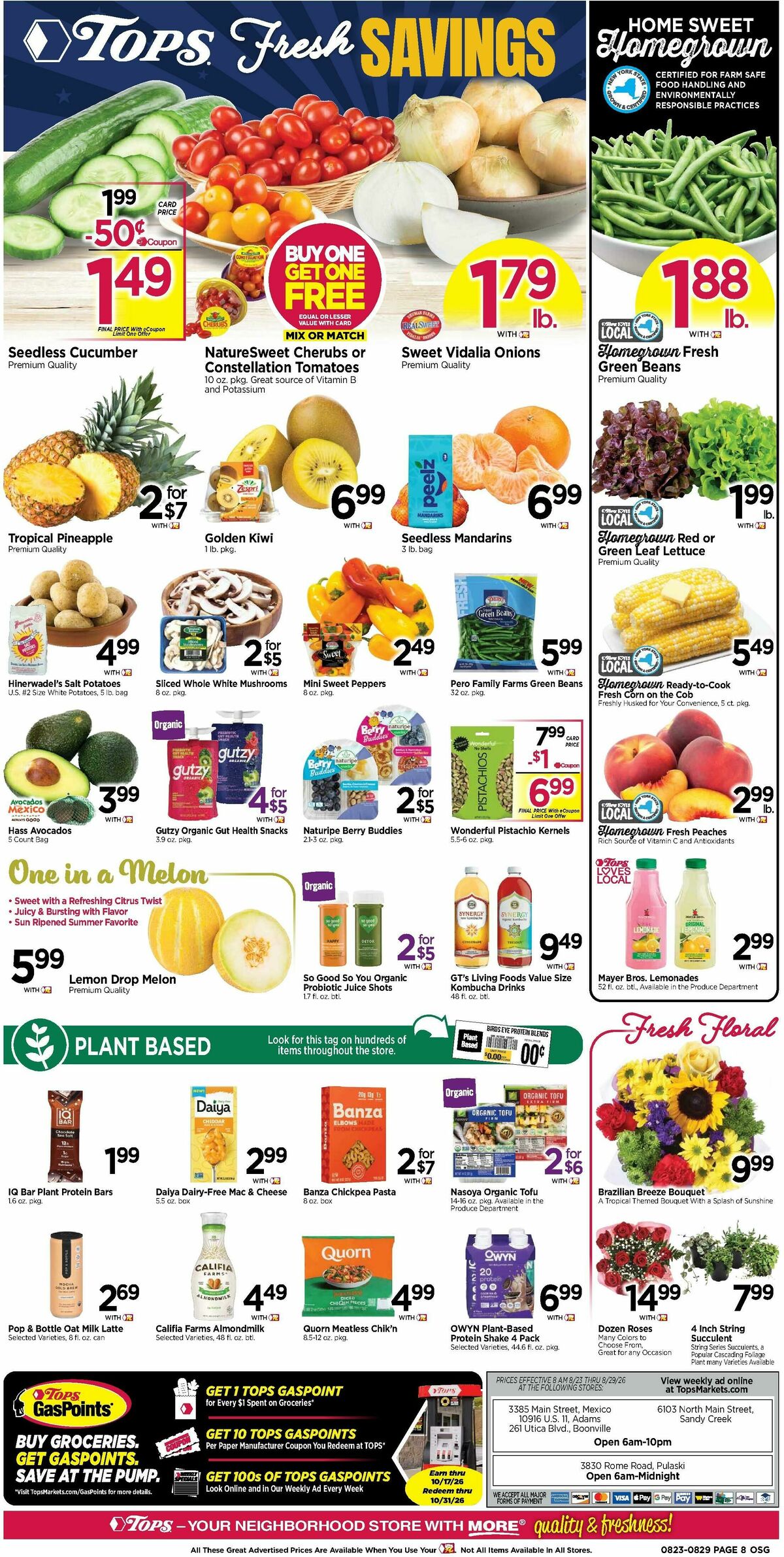 Tops Friendly Markets Weekly Ad from August 23