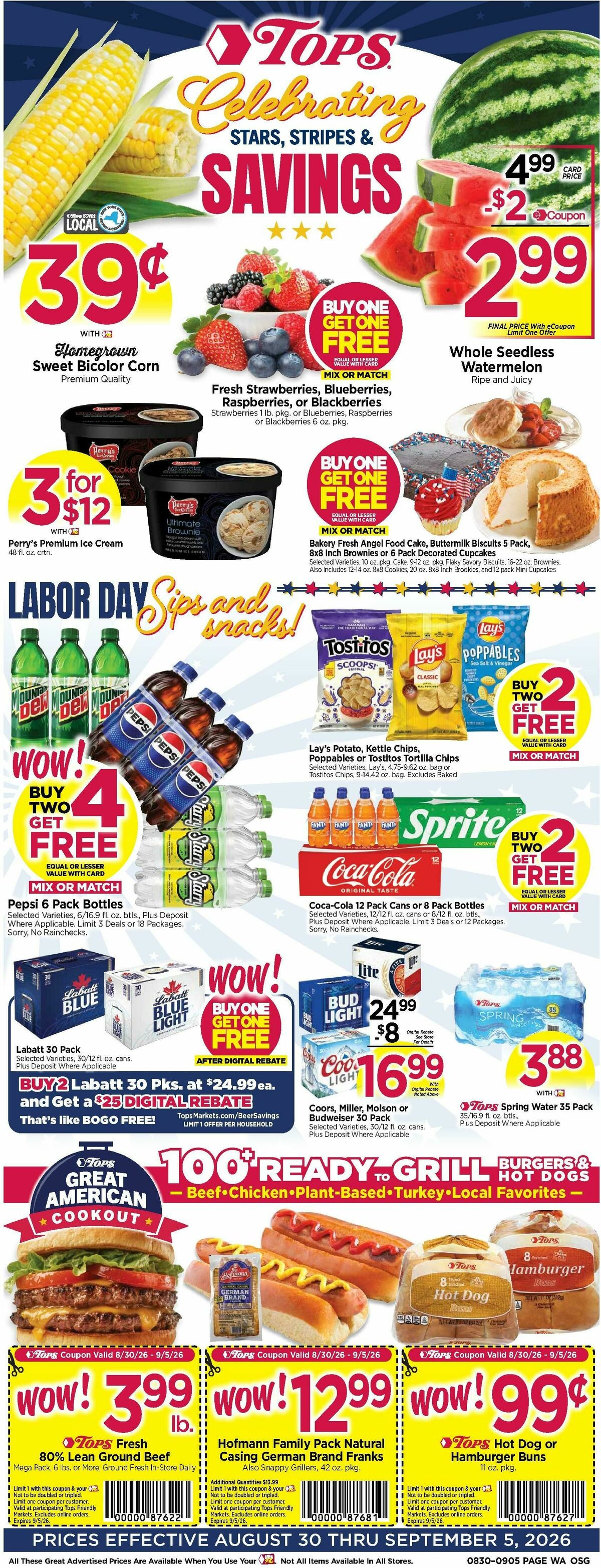 Tops Friendly Markets Weekly Ad from August 30