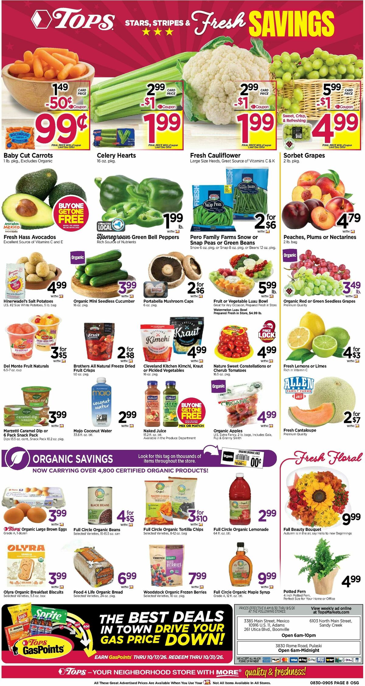 Tops Friendly Markets Weekly Ad from August 30