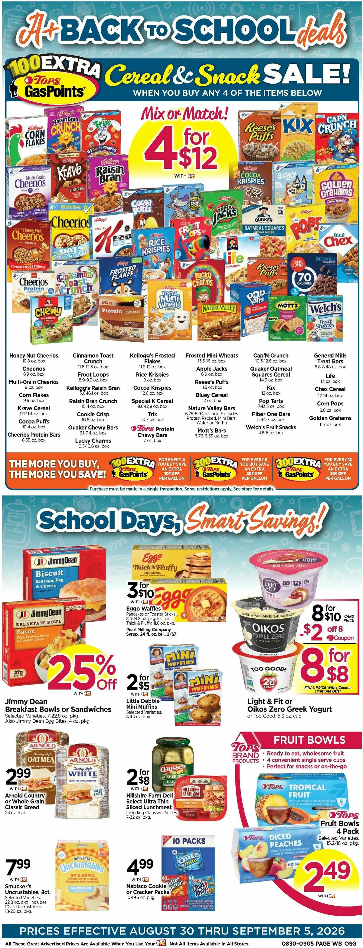 Tops Friendly Markets Weekly Ad from August 30