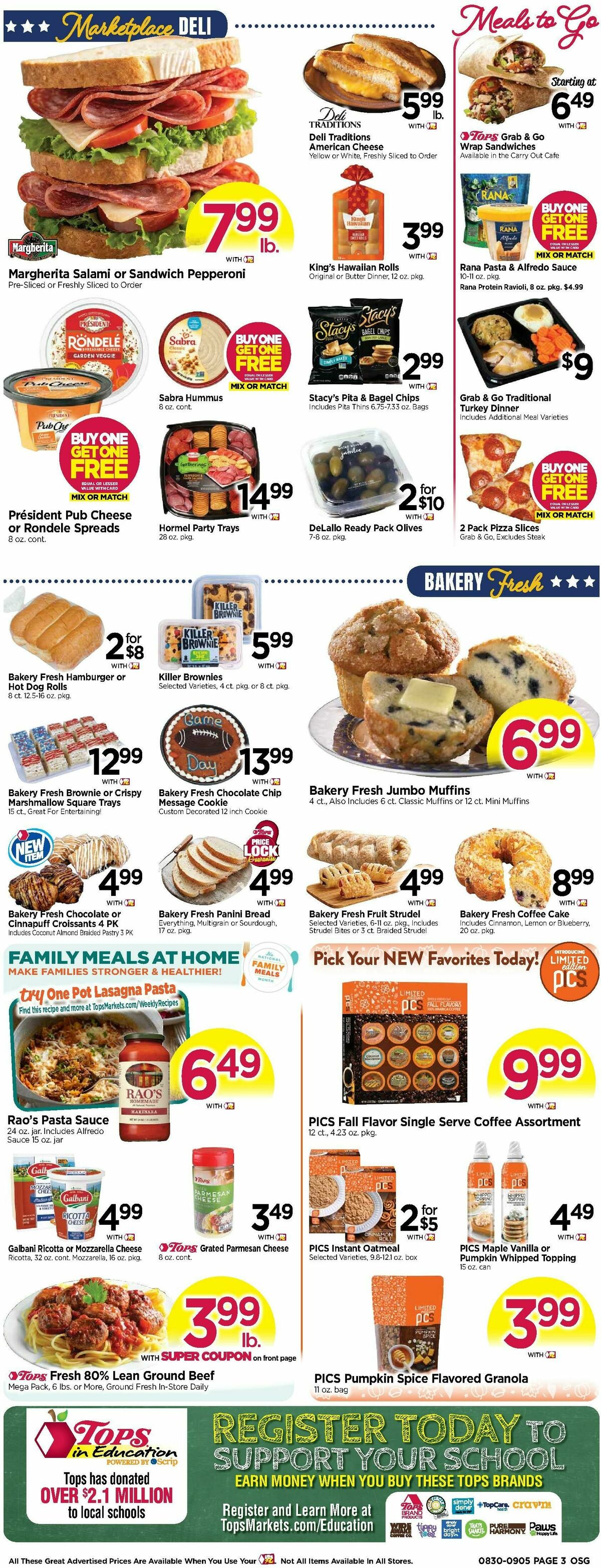 Tops Friendly Markets Weekly Ad from August 30