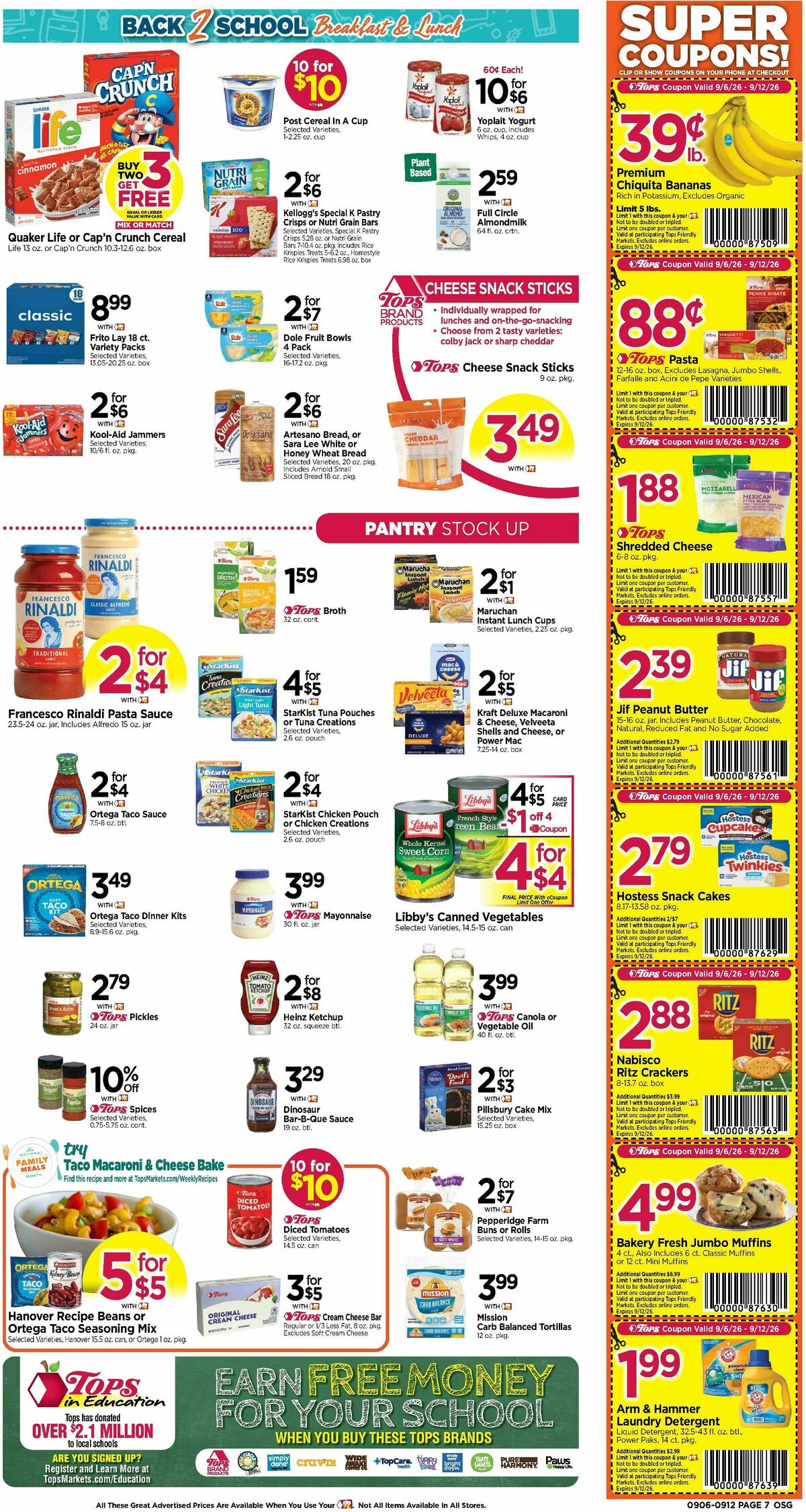 Tops Friendly Markets Weekly Ad from September 6