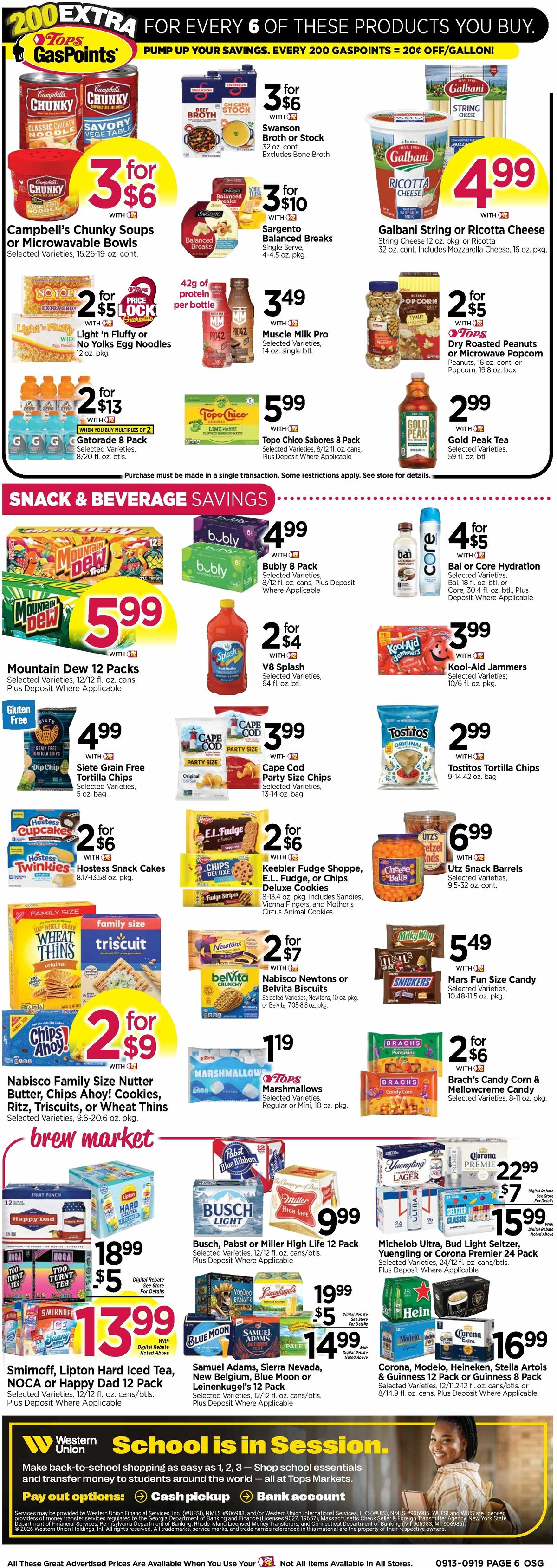 Tops Friendly Markets Weekly Ad from September 13